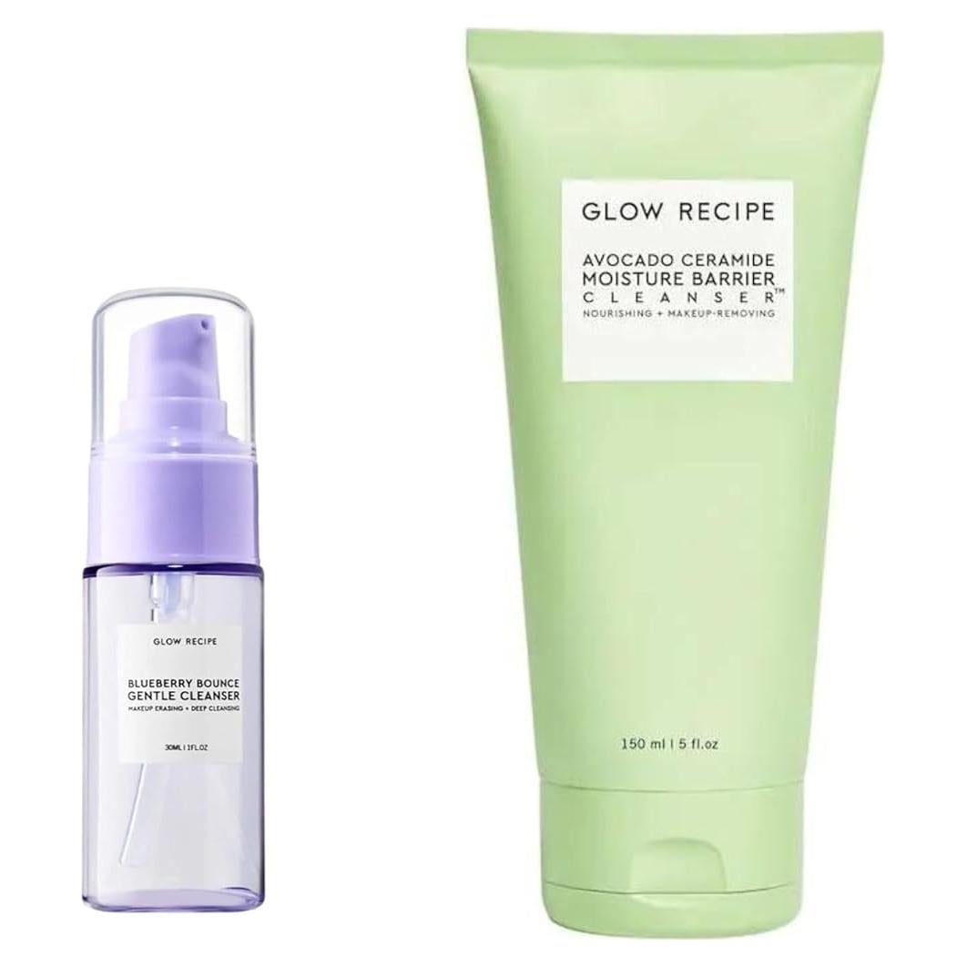 Dúo de Doble Limpieza Glow Recipe - Limpiador Arándano 30ml + Aguacate 150ml