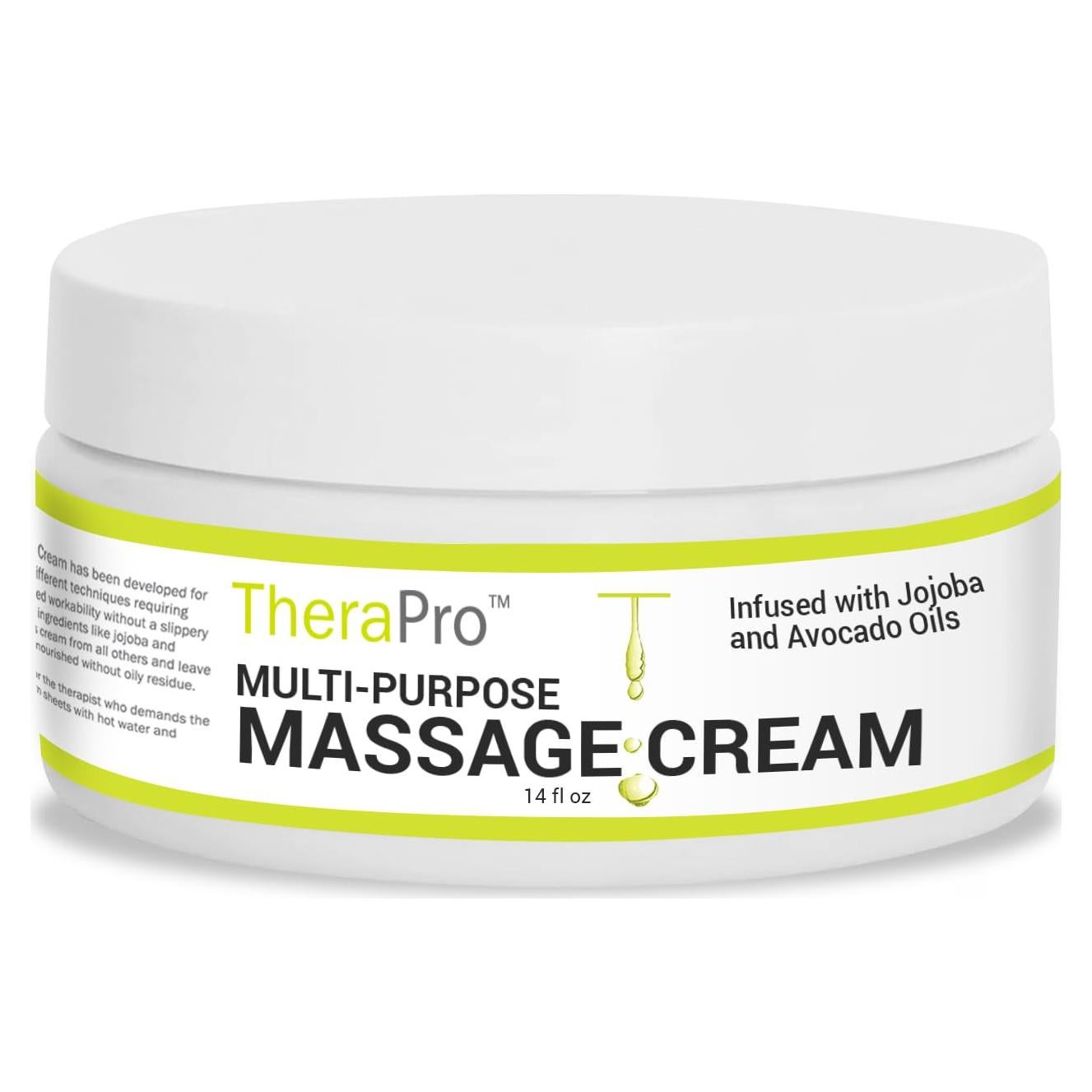 Crema de Masaje Multiusos TheraPro 396g - Hipoalergénica Sin Fragancia