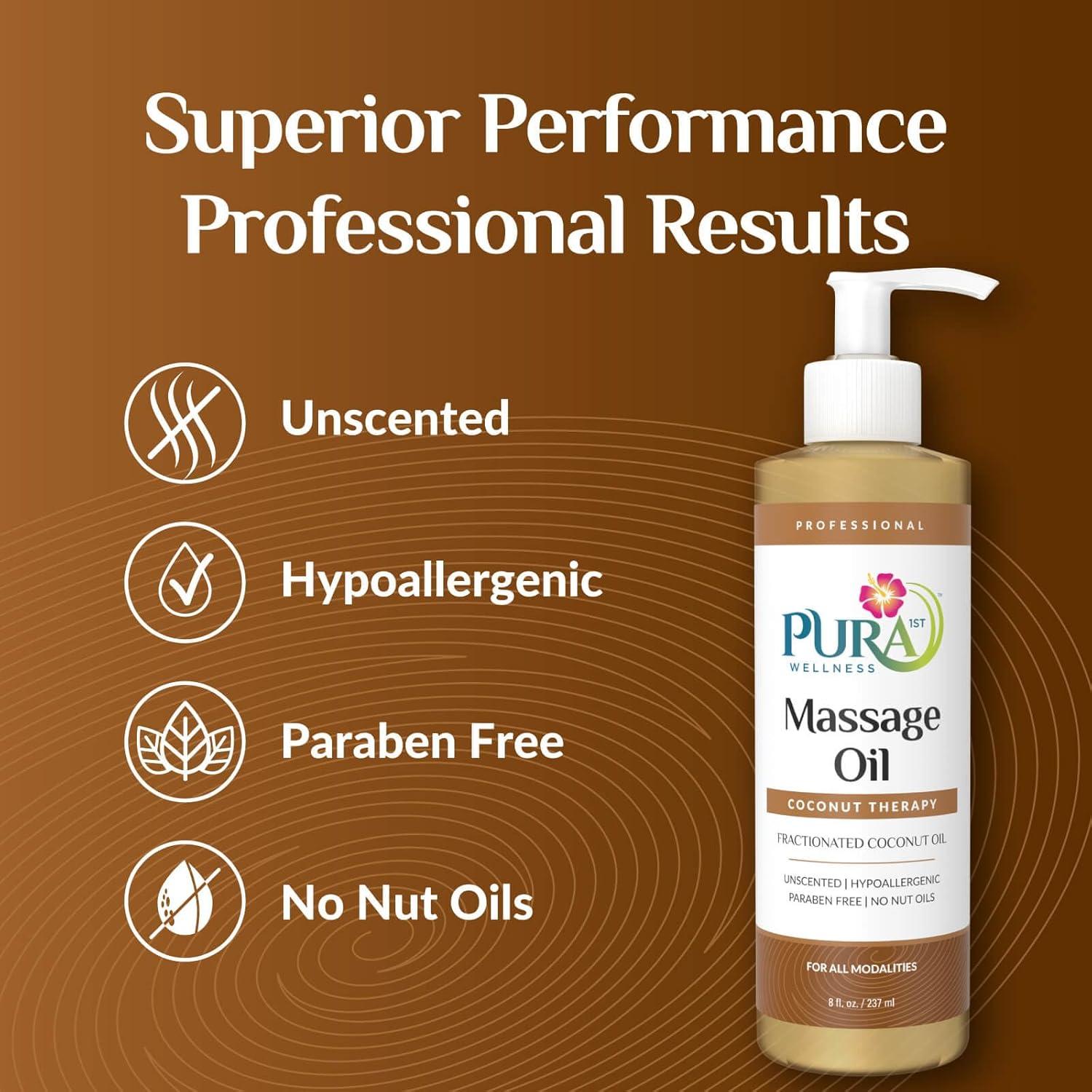 Aceite de Masaje Pura 1st de Coco 240ml Sin Fragancia