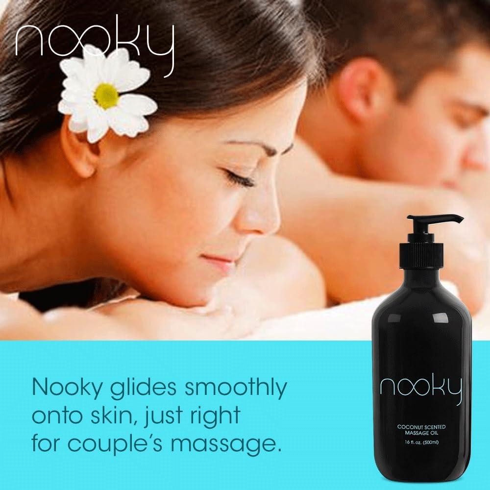 Aceite de Masaje Nooky Coco 473ml - Hidratante y Aromático