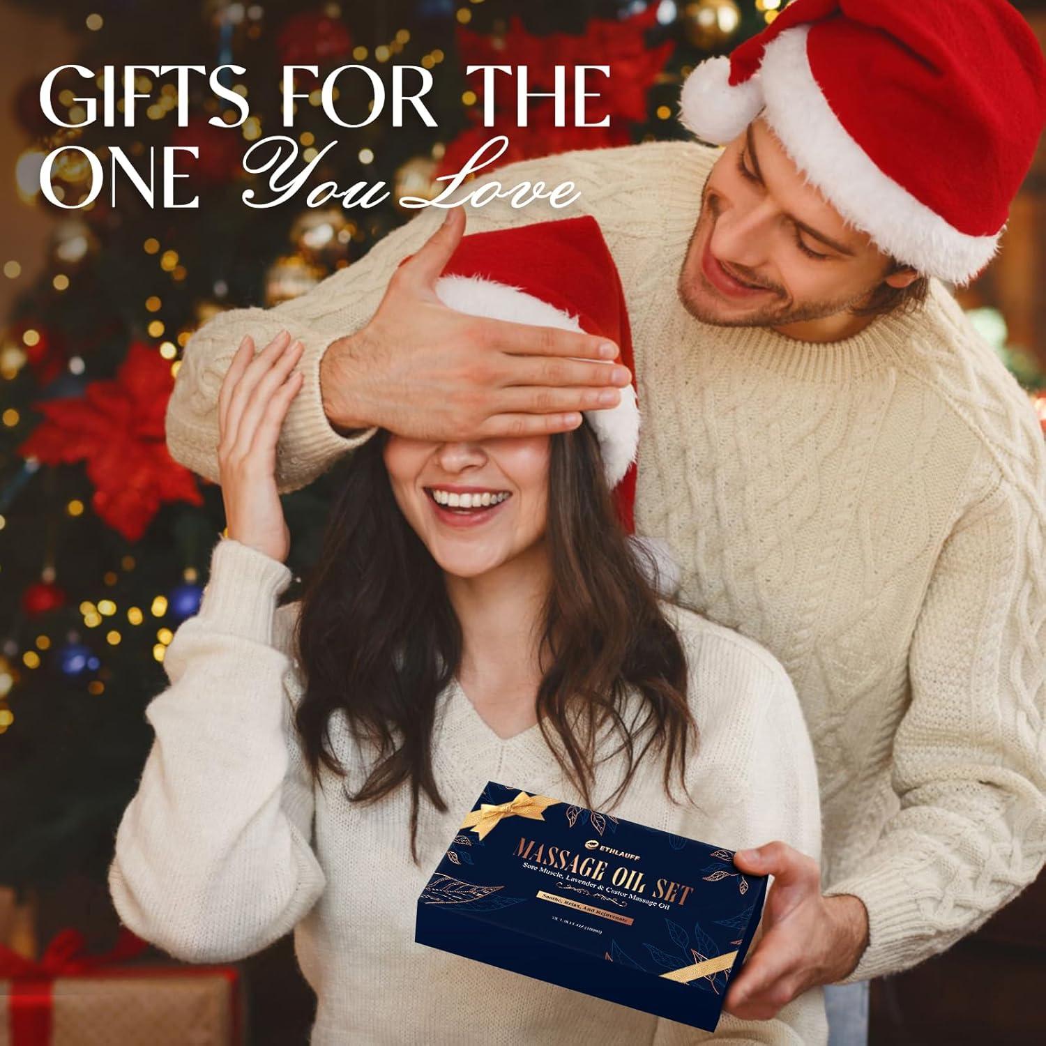 Set de Aceites de Masaje Ethlauff - 3 Pack con Arnica y Lavanda