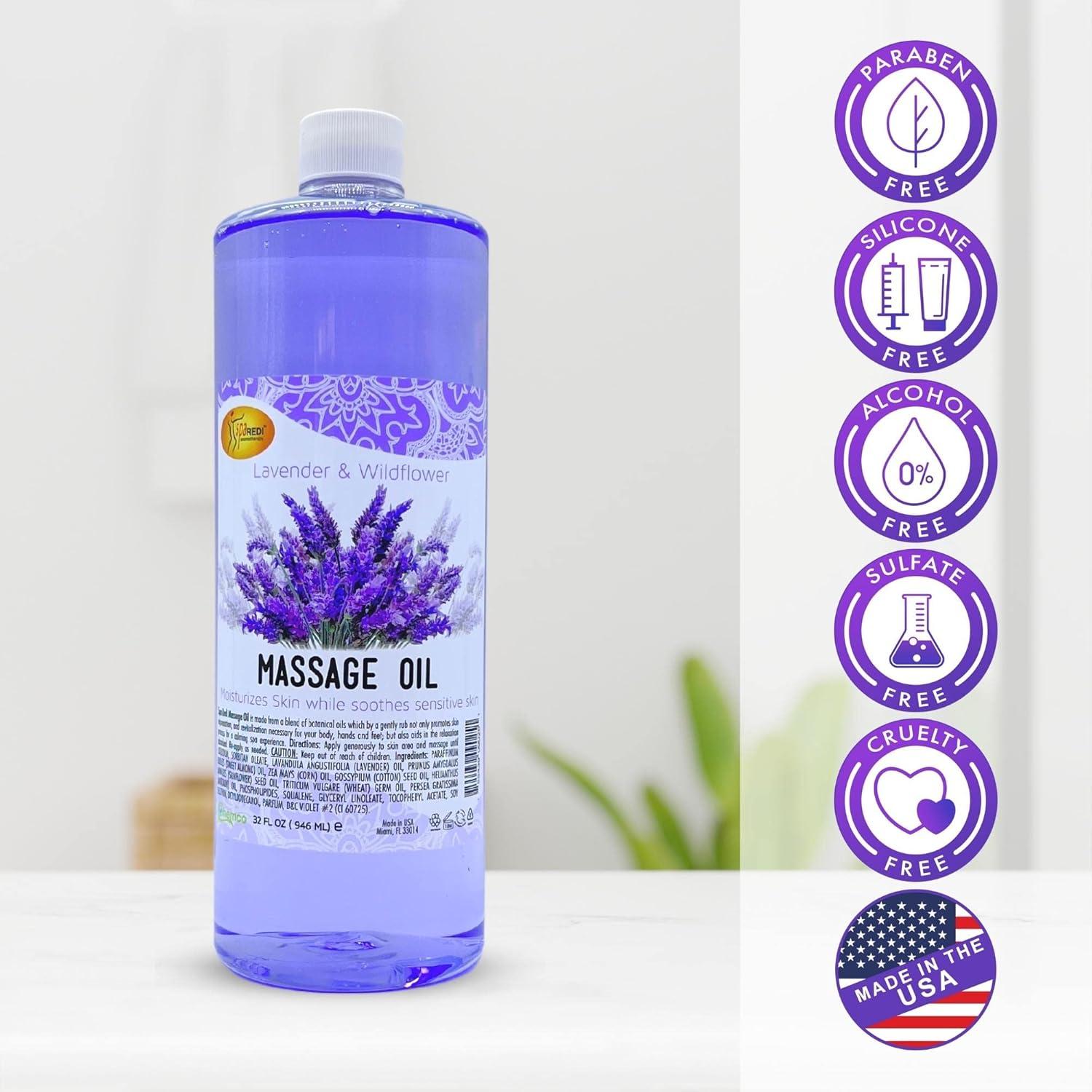 Aceite de Masaje SPA REDI Lavanda 907 g - Relajante y Nutritivo