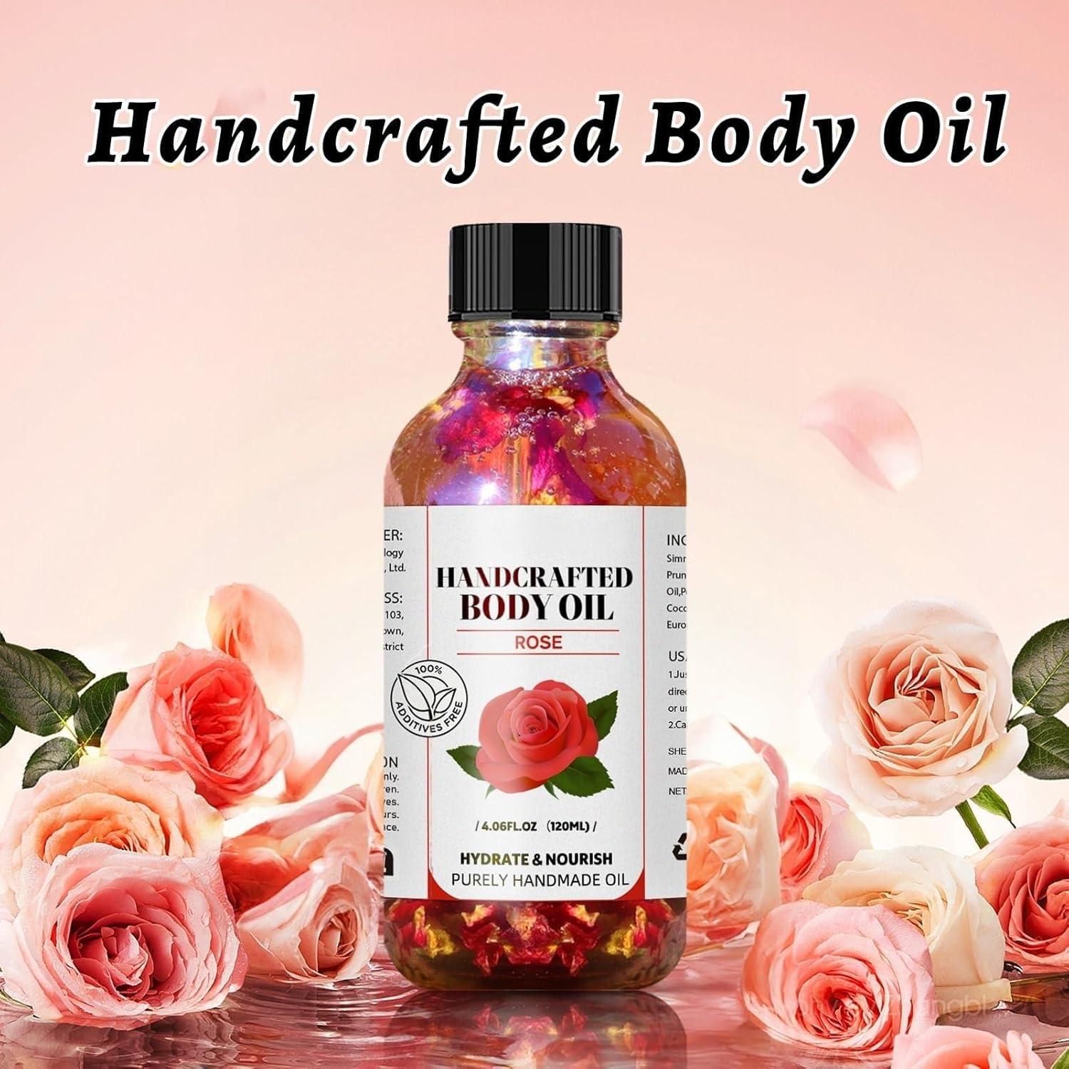 Aceite Corporal de Rosa Tangzuyong 120ml Hidratante Vegano