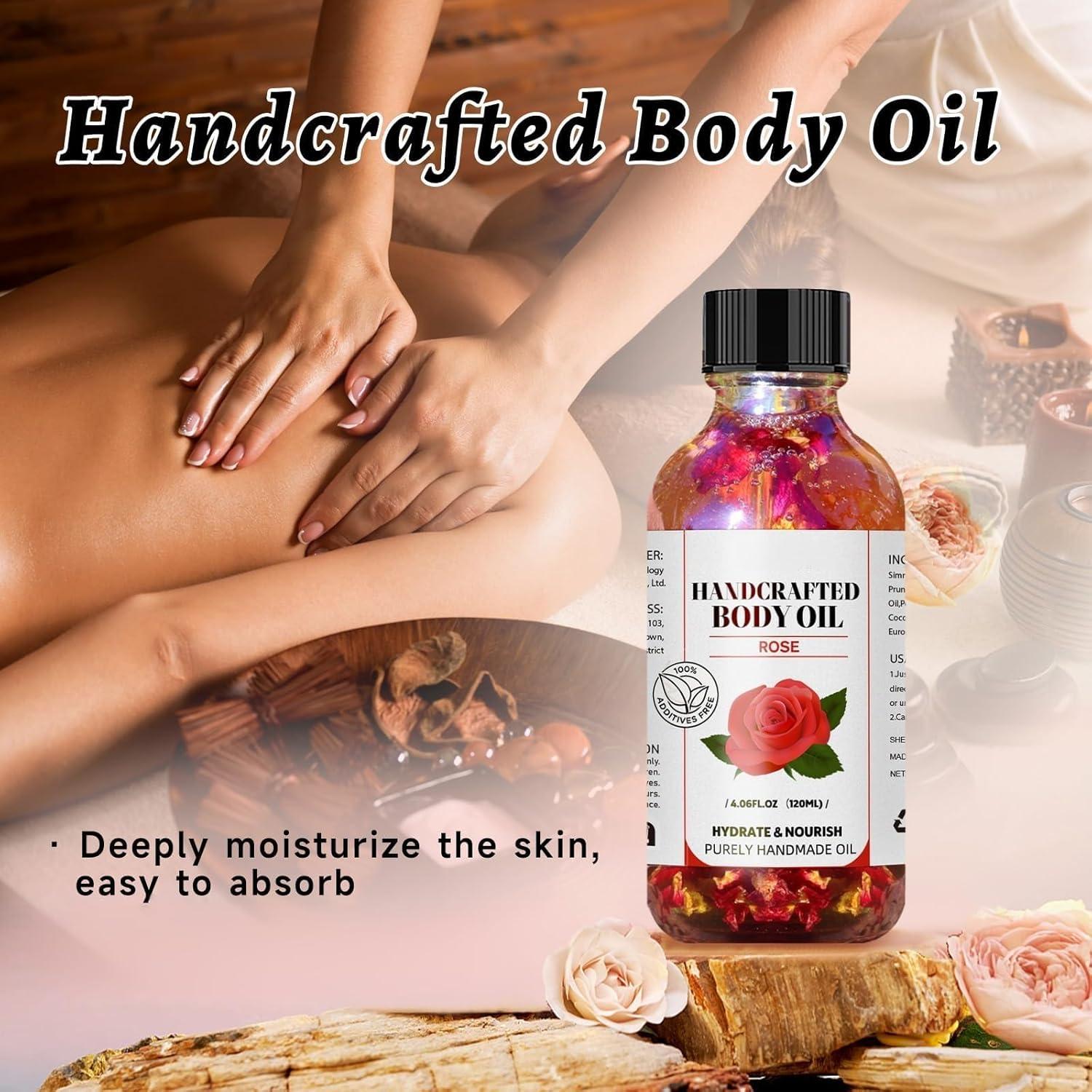 Aceite Corporal de Rosa Tangzuyong 120ml Hidratante Vegano