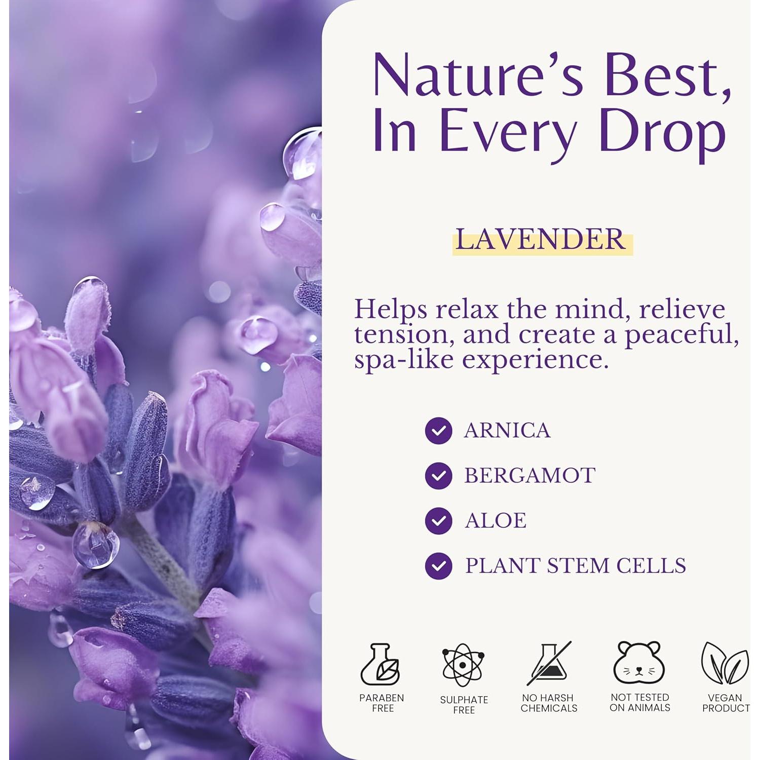 Aceite de Masaje de Lavanda Edenika 236.6 ml Natural Relajante