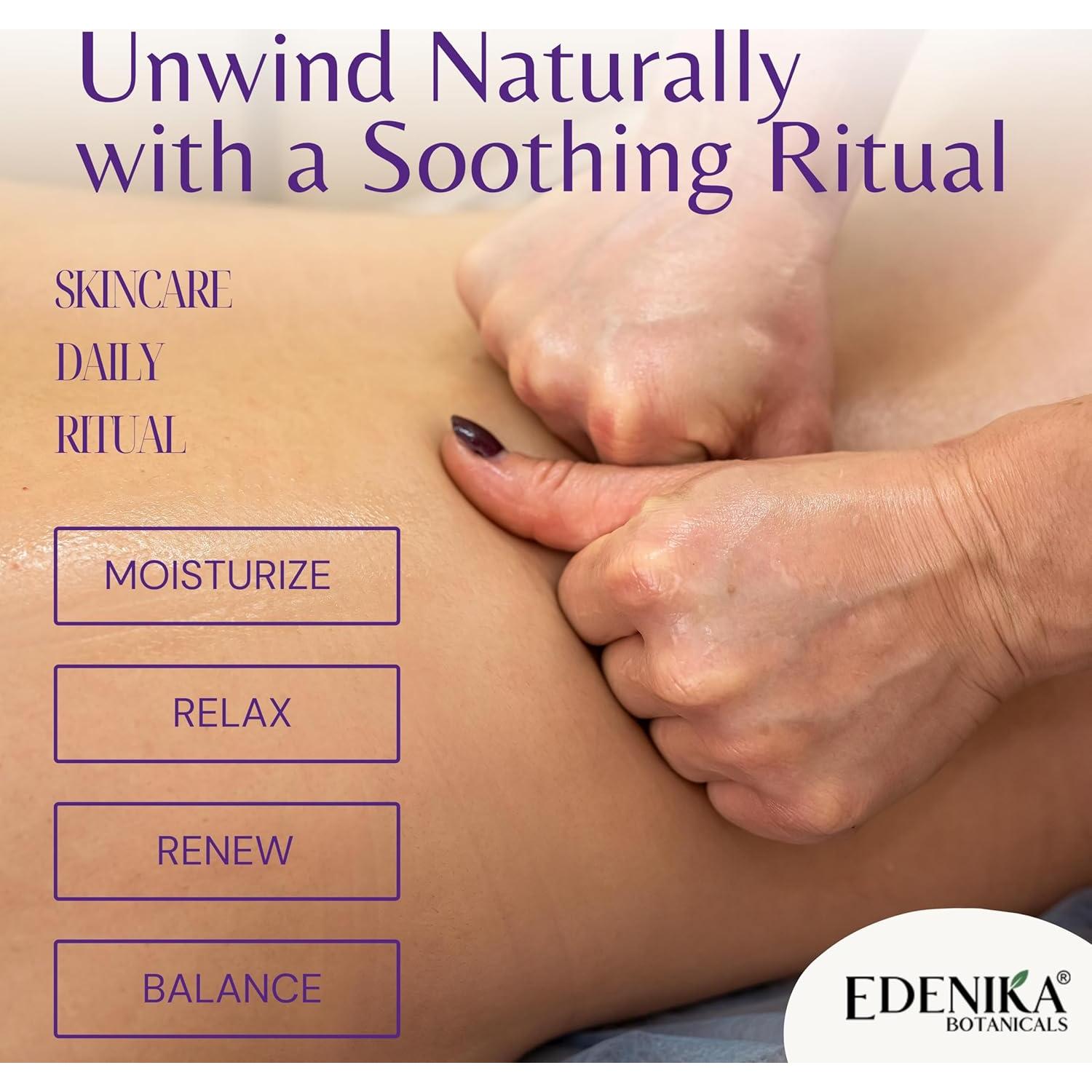 Aceite de Masaje de Lavanda Edenika 236.6 ml Natural Relajante