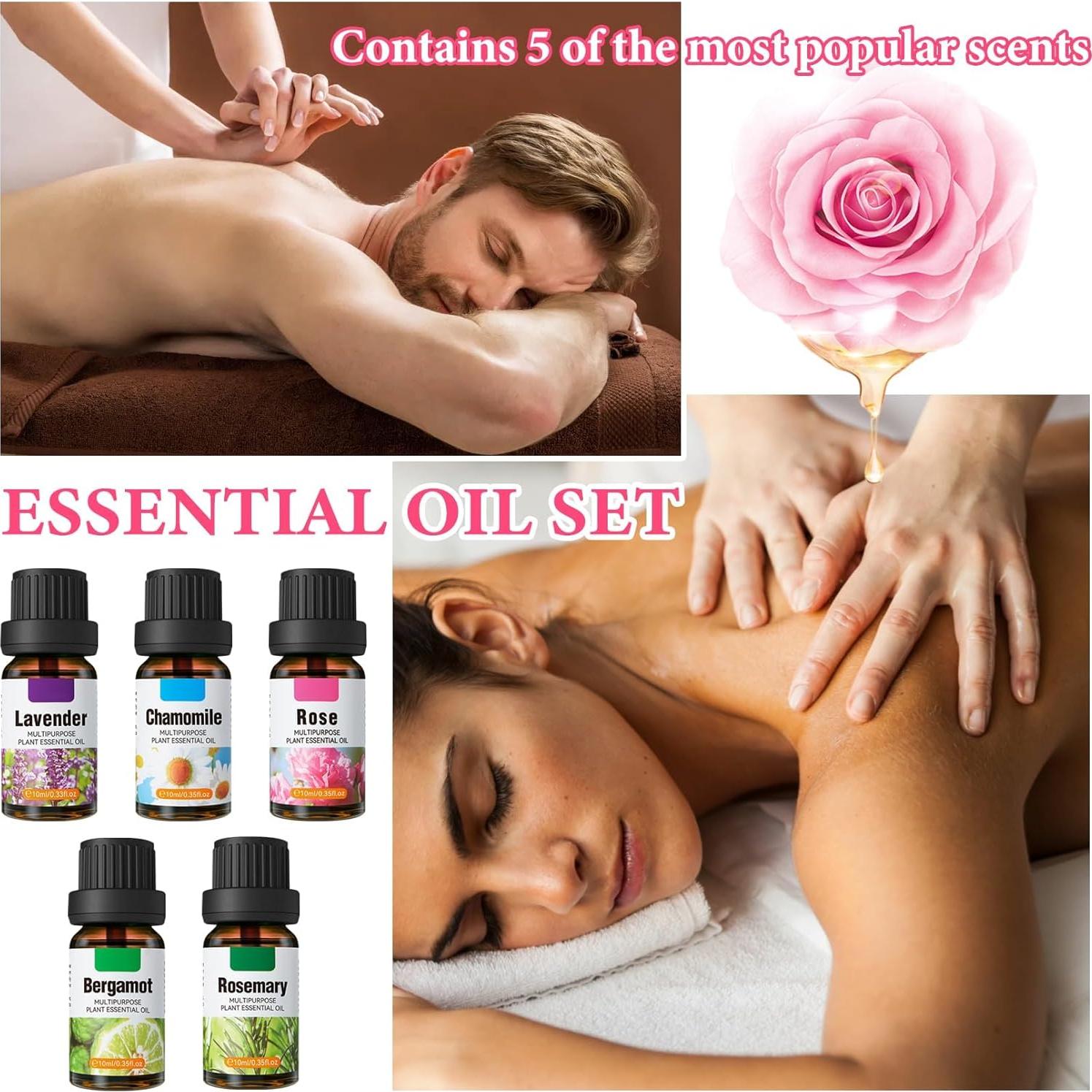 Set de Aceites Esenciales de Rosa Orgánico - 5 Piezas para Piel y Cabello