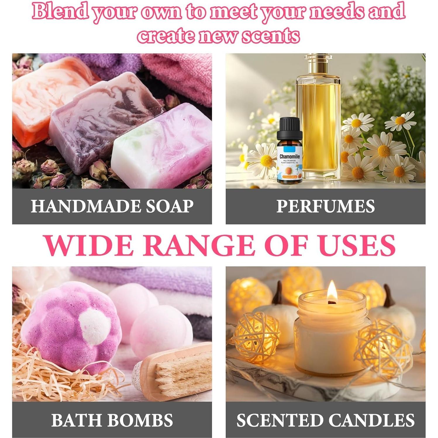 Set de Aceites Esenciales de Rosa Orgánico - 5 Piezas para Piel y Cabello