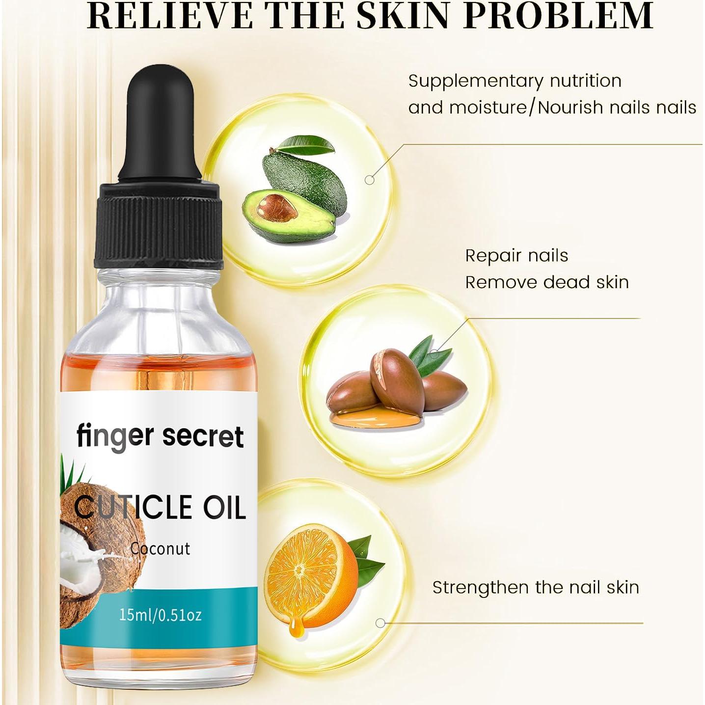 Aceite para Cutículas Finger Secret 15ml Aroma Coco Hidratante