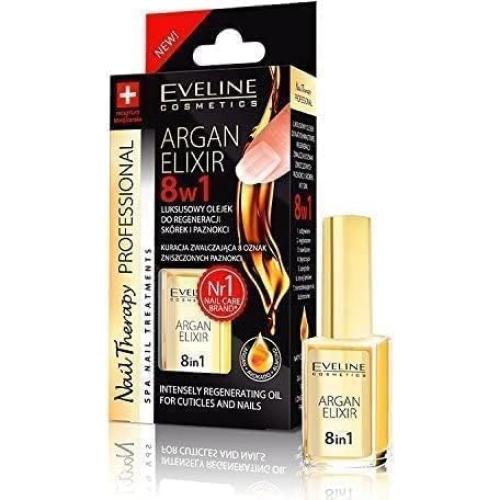 Elixir de Argán Eveline 8 en 1 Aceite Regenerador Uñas 60g