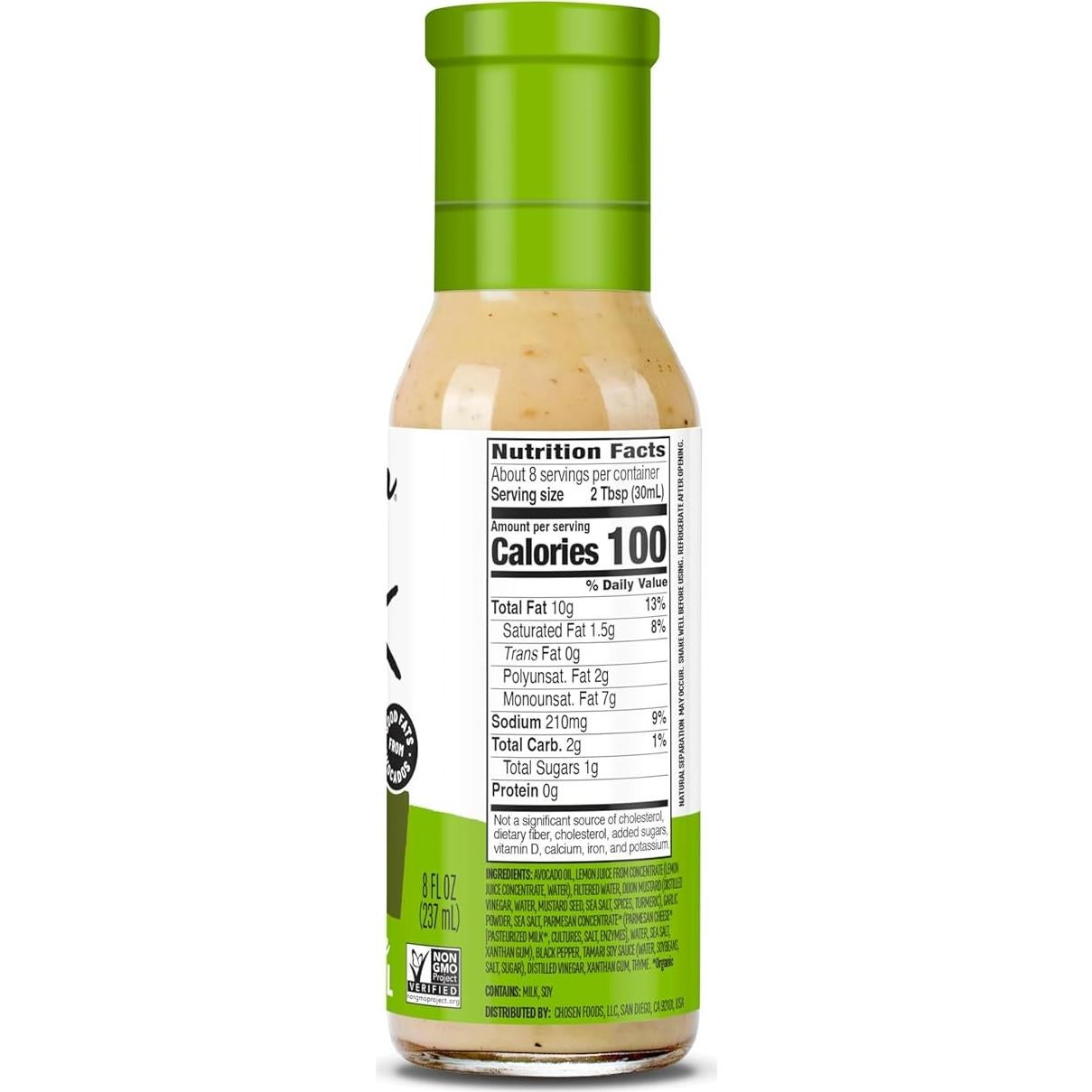 Aderezo César Chosen Foods 236.6 ml Aceite de Aguacate Keto