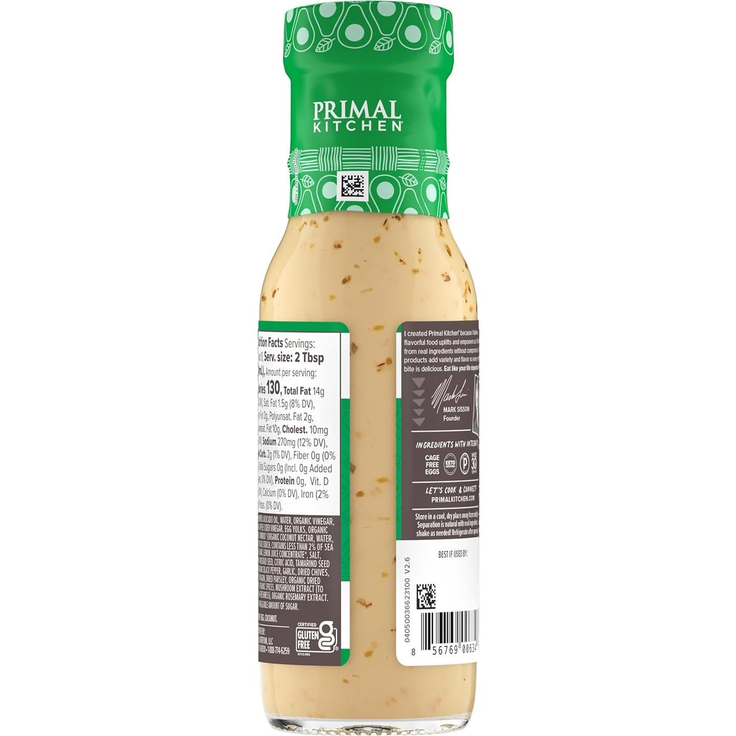 Aderezo y Marinada Green Goddess Primal Kitchen 236.6 ml