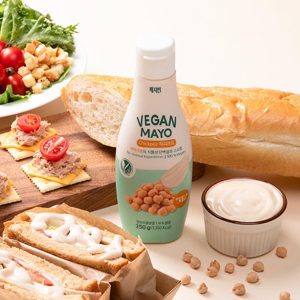 Mayonesa Vegana de Garbanzos VEGEBEAN 250 ml - Sin Huevos, Orgánica