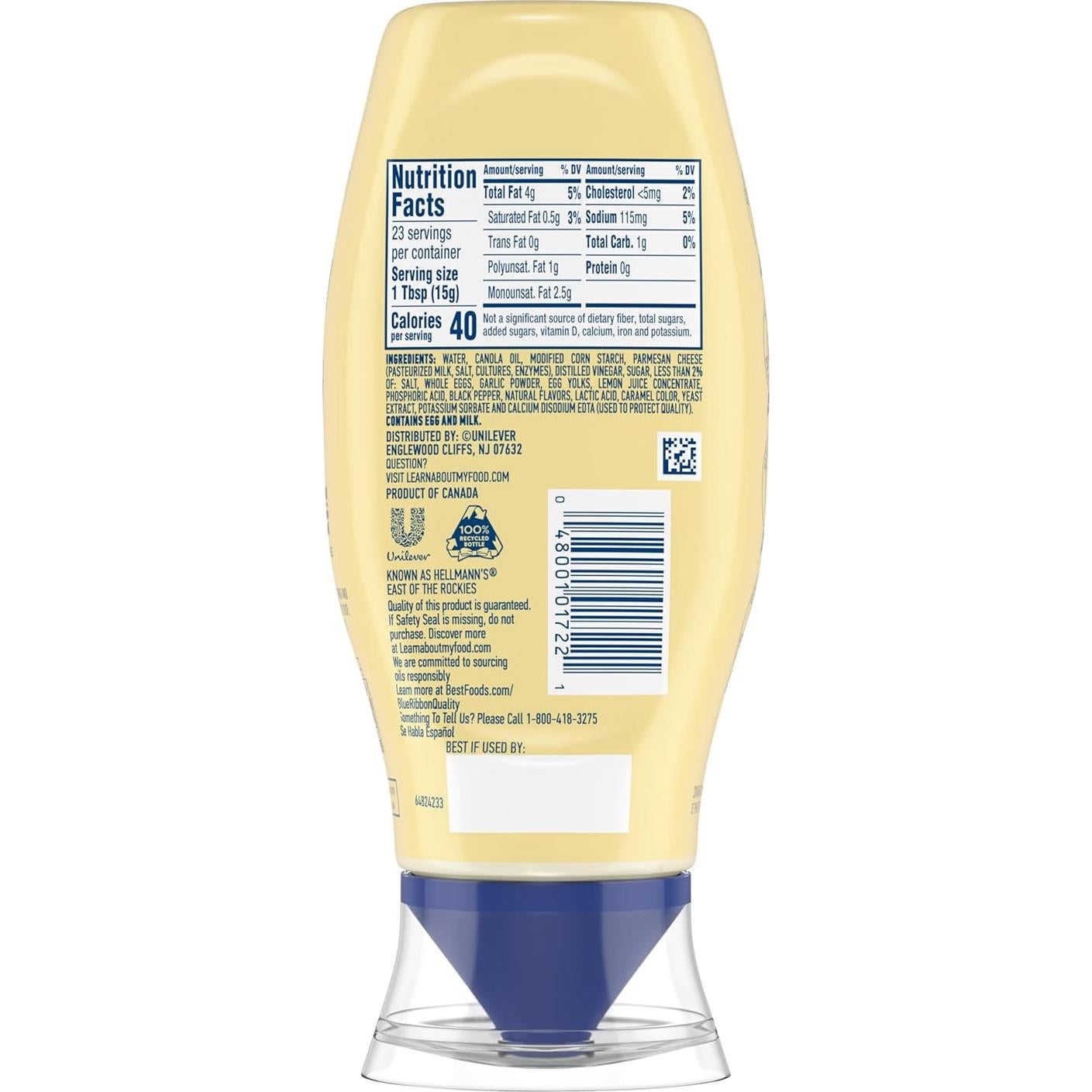 Dip Estilo Mayonesa de Pollo Tierno con Ajo y Parmesano 340g