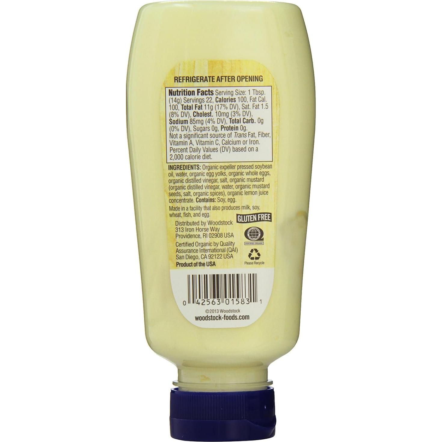 Mayonesa Orgánica Woodstock Farms 318 ml Squeezable