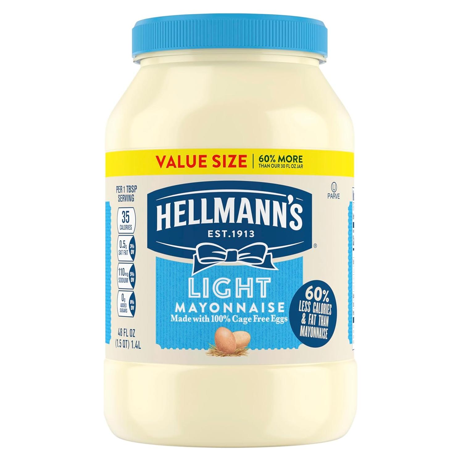 Mayonesa Ligera Hellmann's 1360g Hecha con Huevos Criados en Libertad