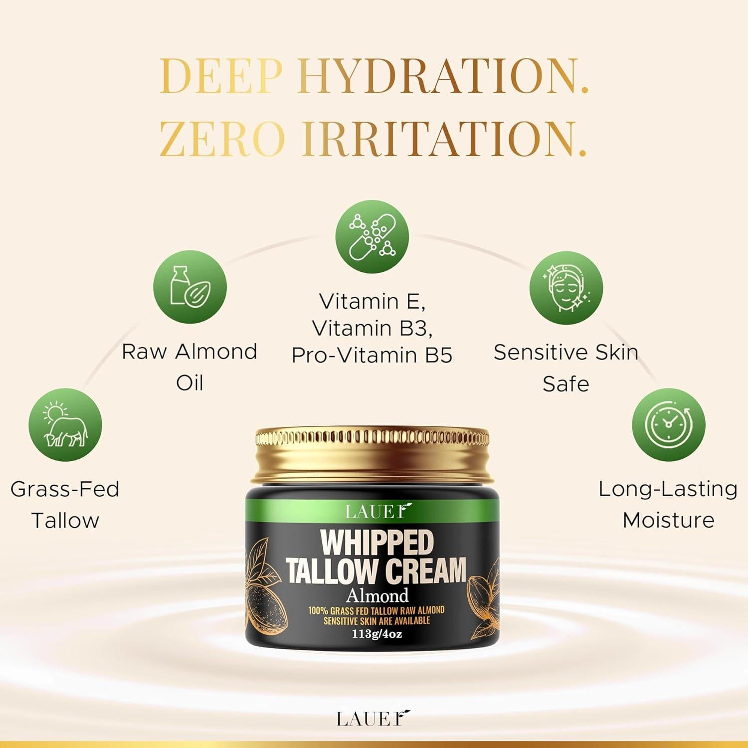 Crema Hidratante de Sebo Batido LAUER 113g - Piel Sensible