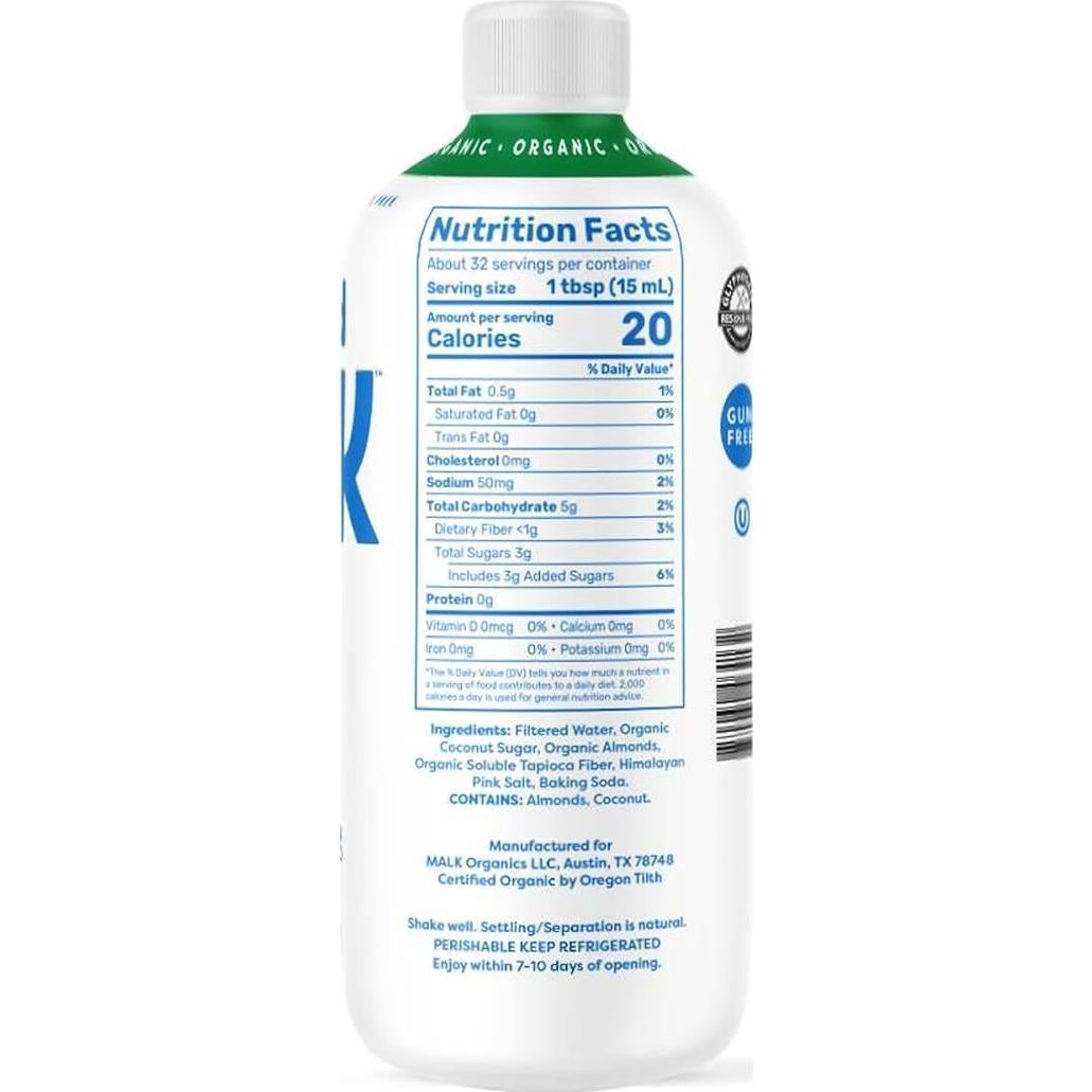 Crema de Almendra Caramelizada Orgánica Malk 473ml