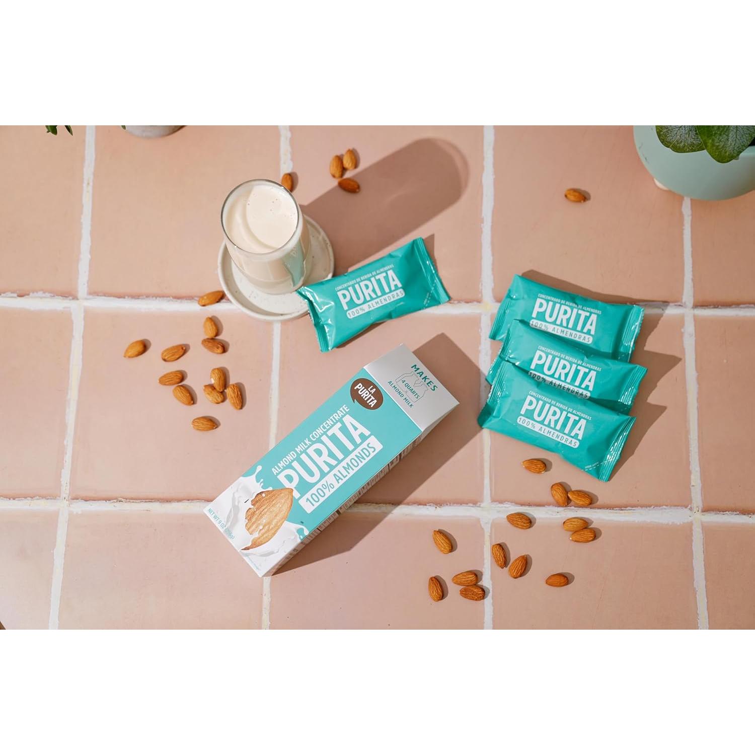 Leche de Almendra Concentrada La Purita 3.78L Vegana Sin Azúcar