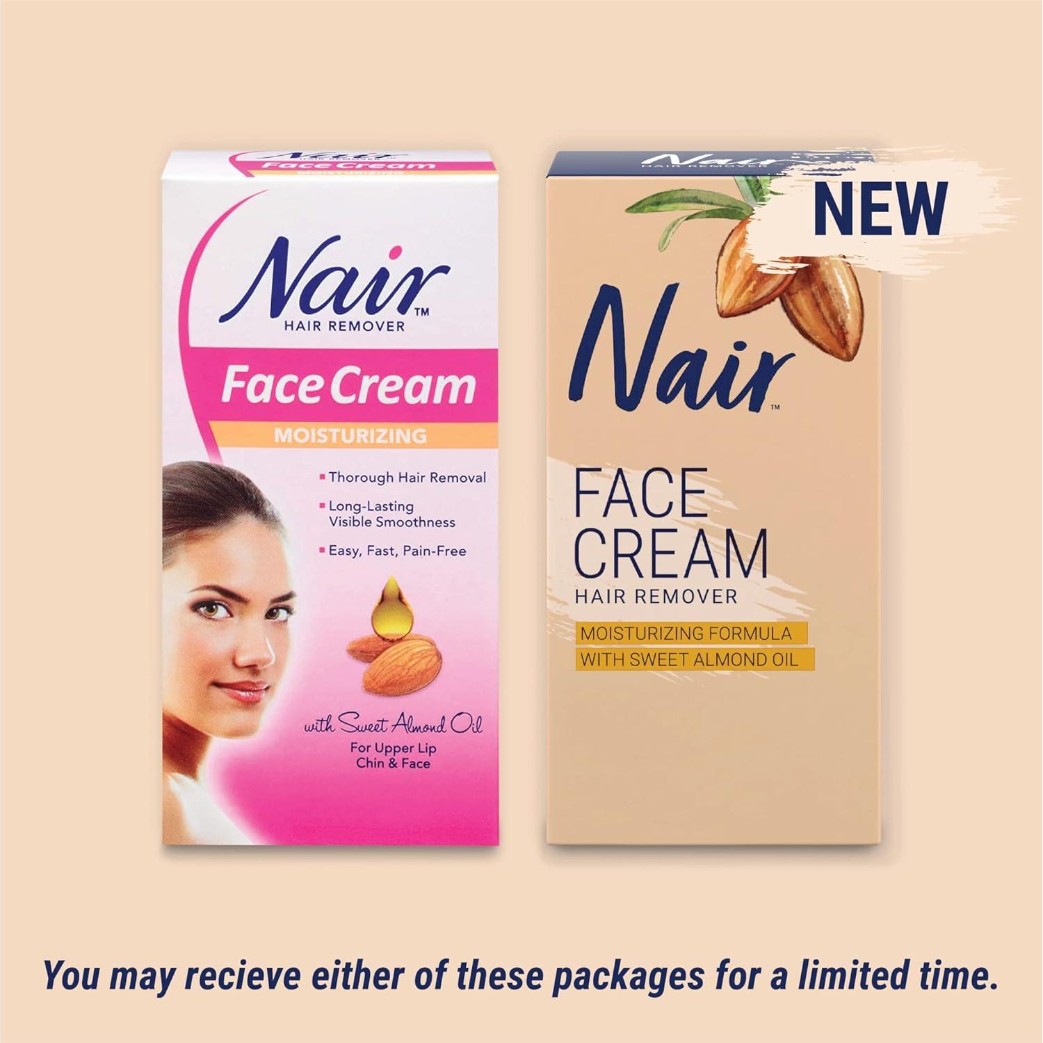 Crema Facial Hidratante Nair para Remoción de Vello 226.8 g