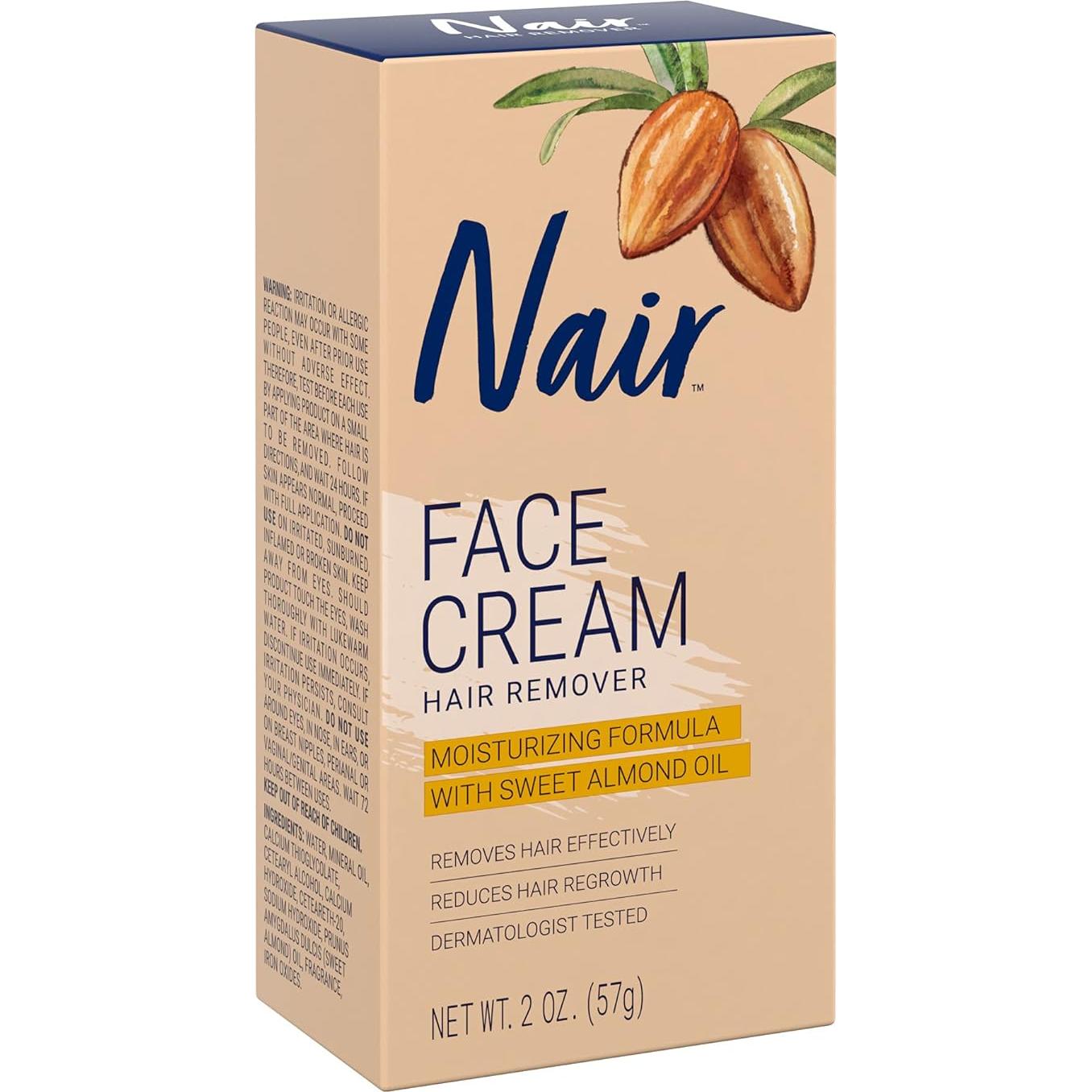 Crema Facial Hidratante Nair para Remoción de Vello 226.8 g