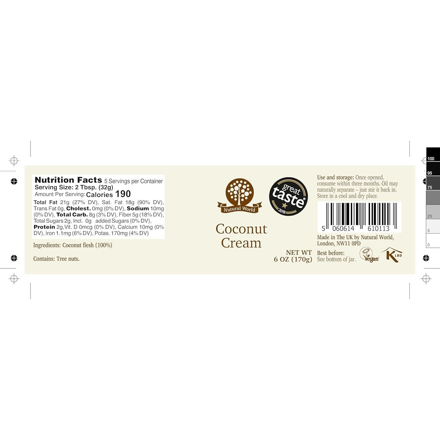 Crema de Coco Nutural World 170g - Vegana y Sin Azúcar