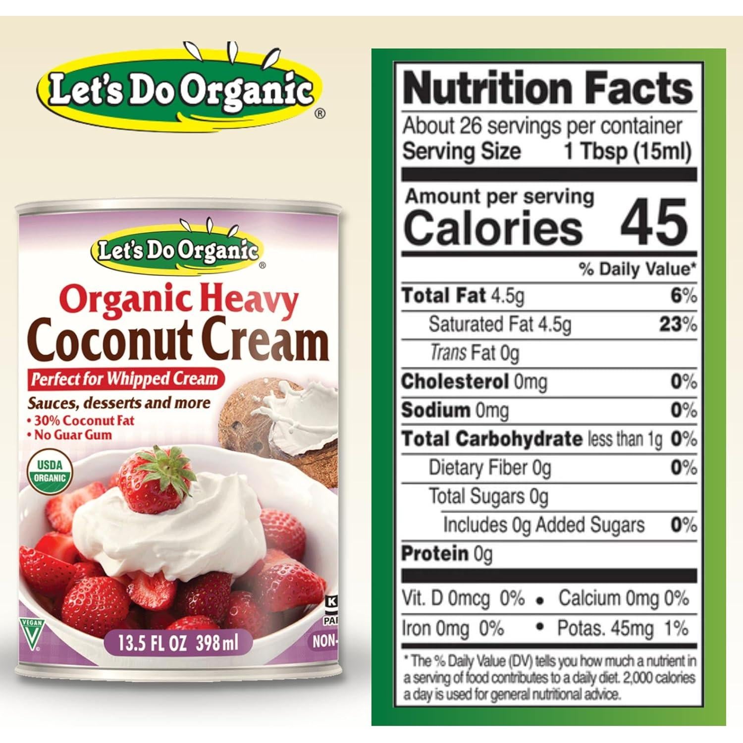 Crema de Coco Pesada Orgánica Hagamos 400 ml Vegana