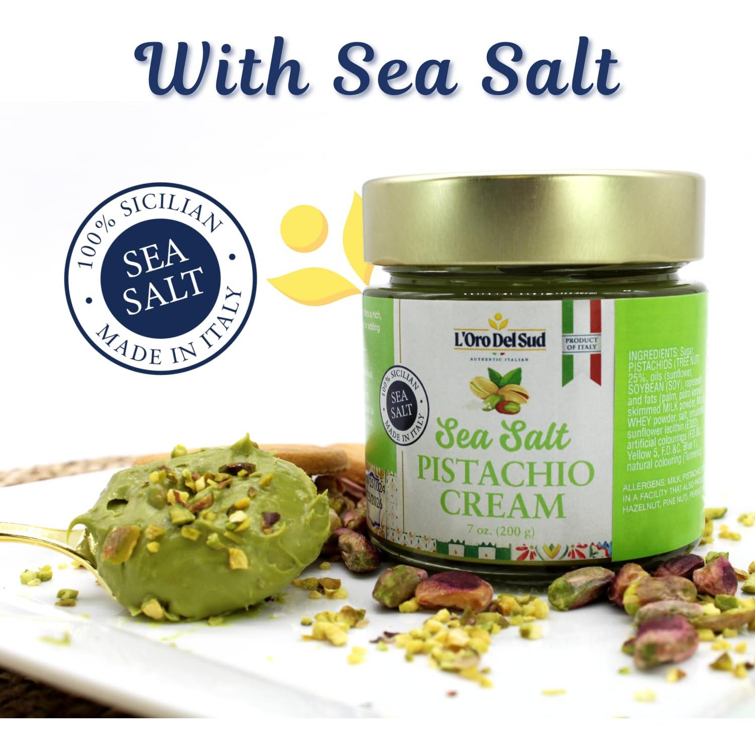 Crema de Pistacho L'Oro Del Sud con Sal Marina 200 g