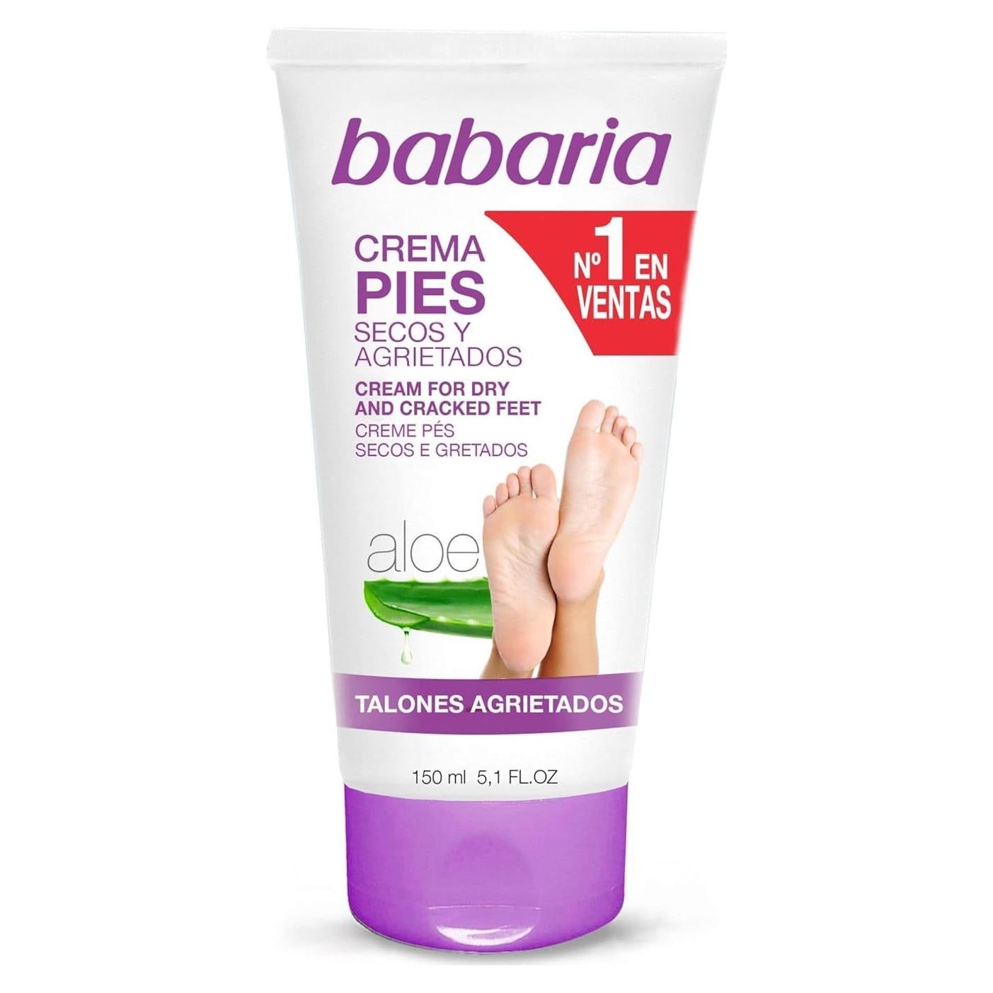 Crema para Pies Secos Babaria 145 g - Hidratante con Aloe Vera