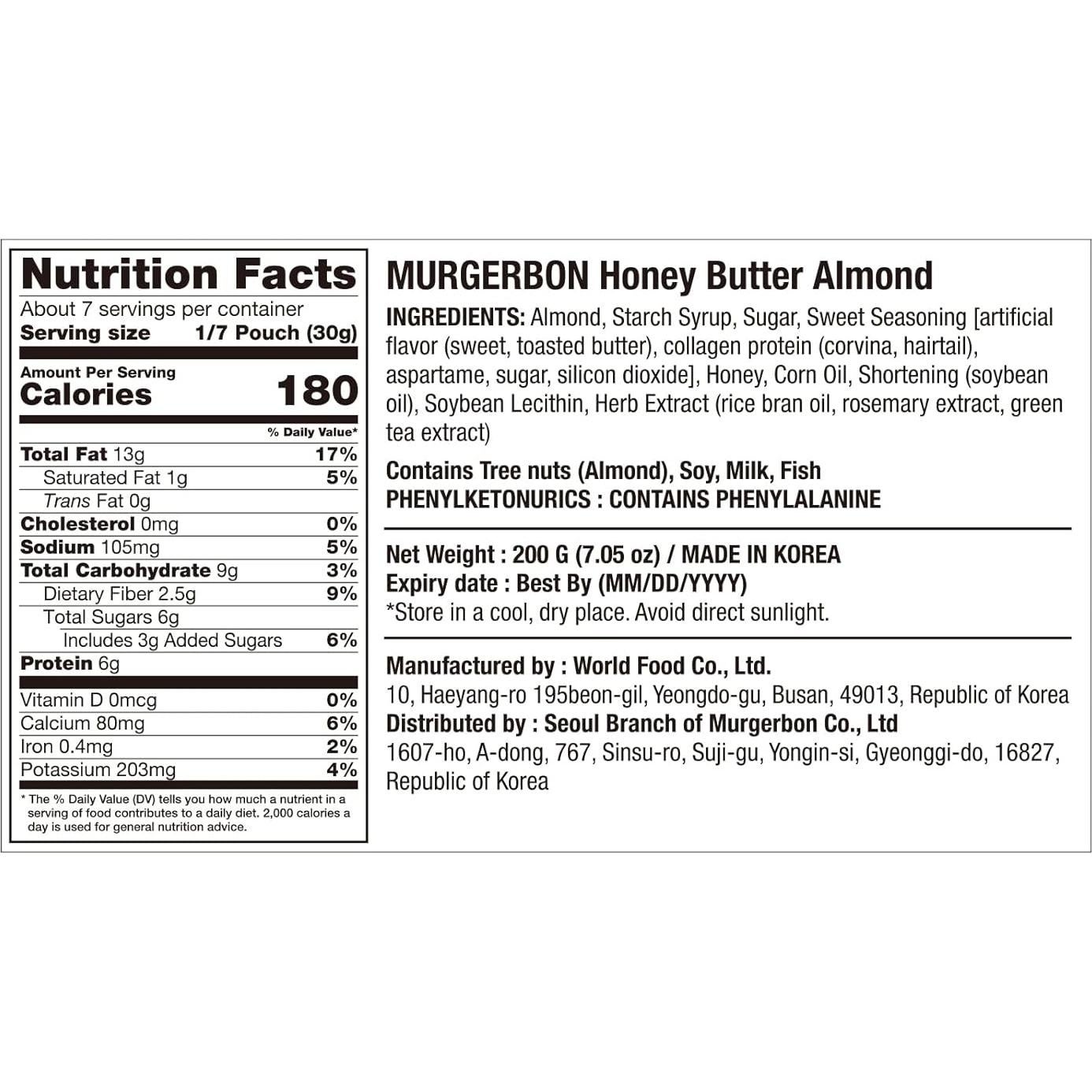 Mantequilla de Miel Almendra 200g Murgerbon - Snack Saludable