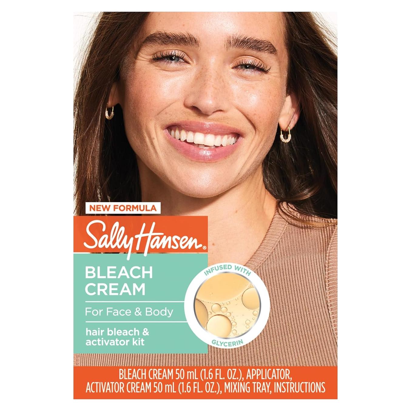 Crema de Blanqueo Sally Hansen Vegana para Cabello Facial y Corporal - Paquete de 2