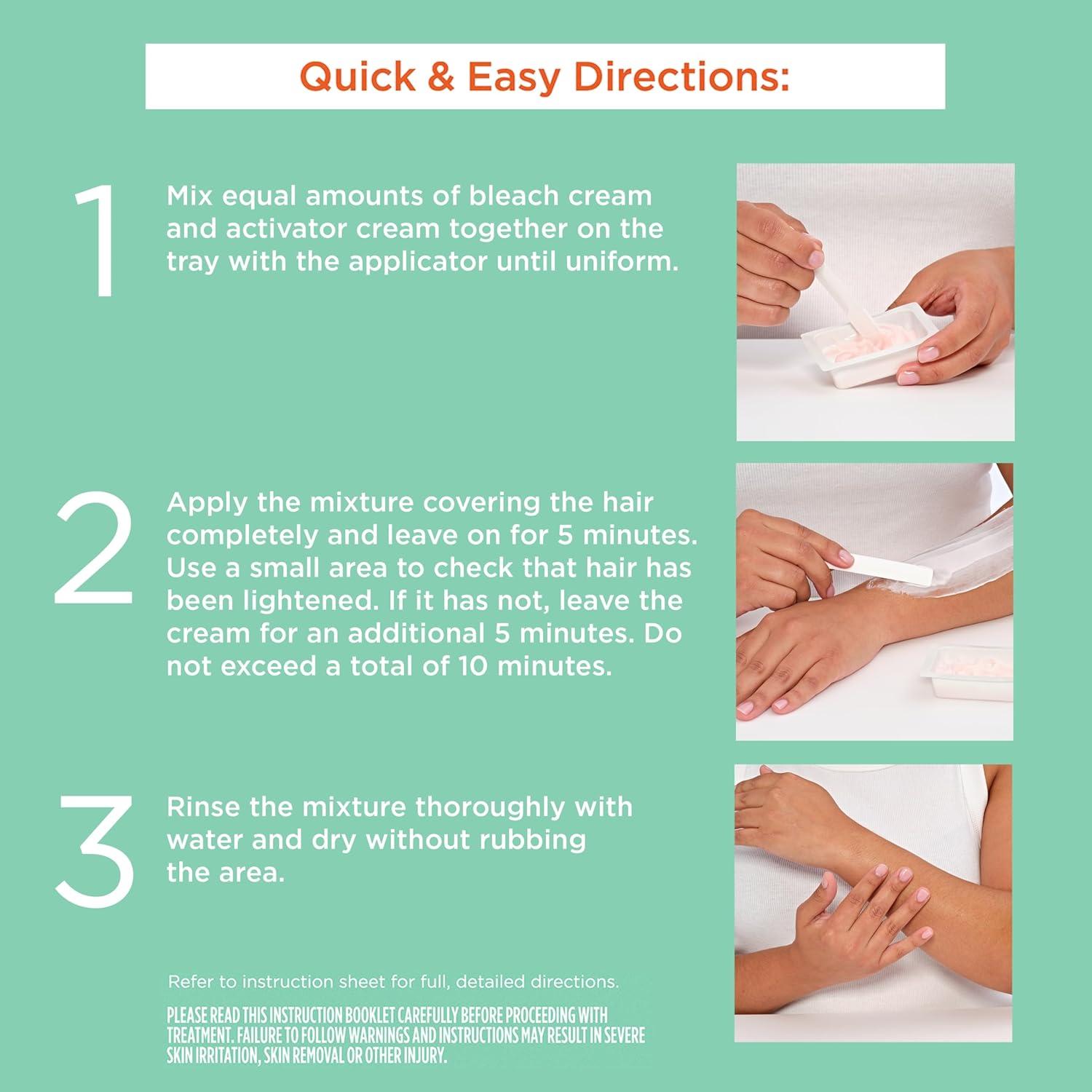 Crema de Blanqueo Sally Hansen Vegana para Cabello Facial y Corporal - Paquete de 2