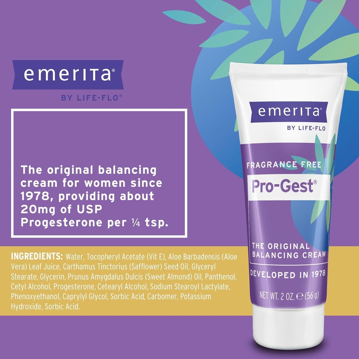 Crema Equilibrante Pro-Gest Emerita 60ml - Progesterona USP