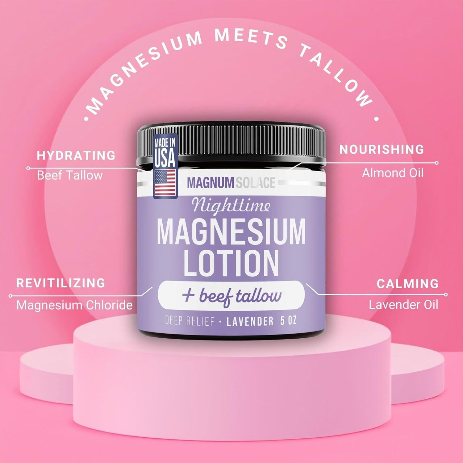 Loción Calmante de Magnesio y Sebo de Res 140g - Magnum Solace