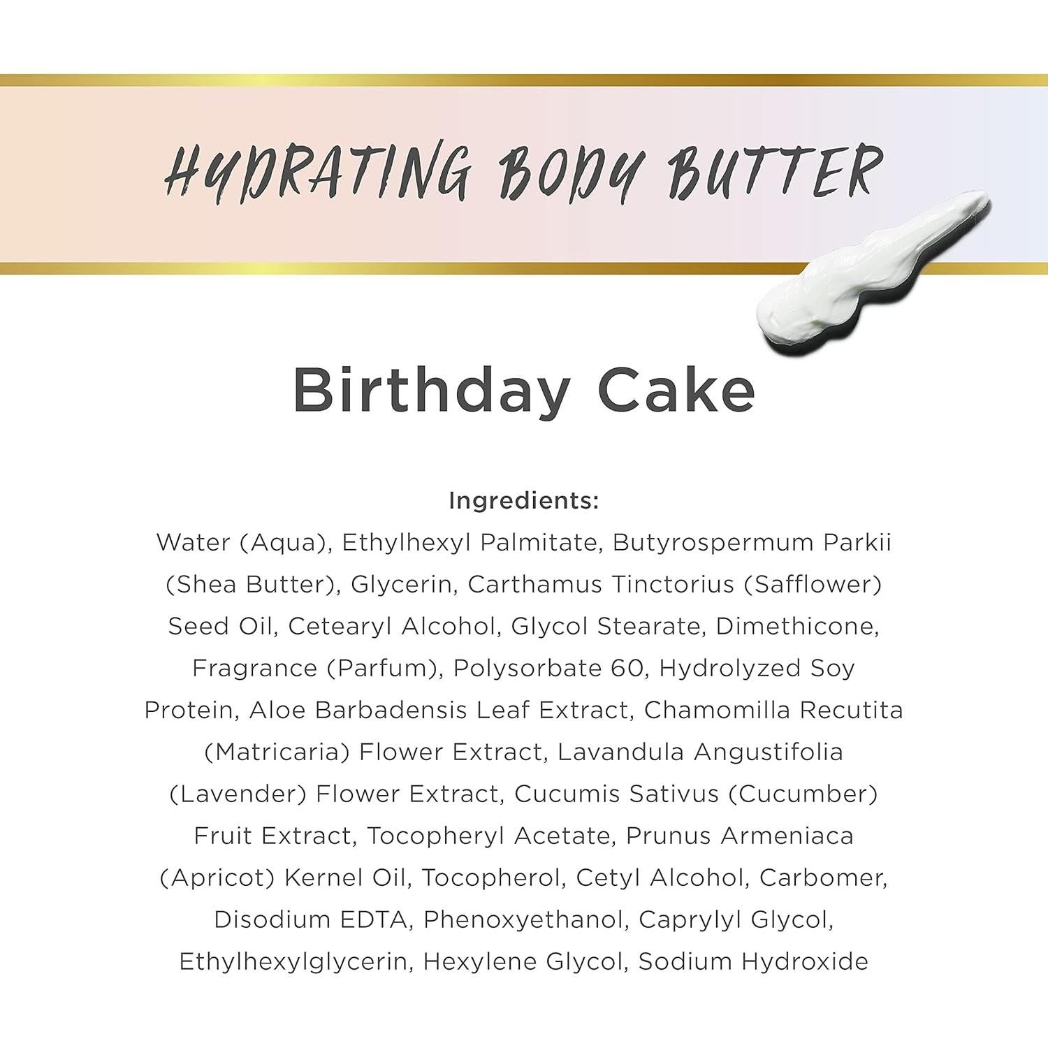 Crema Corporal Hidratante LaLicious Pastel de Cumpleaños 226g