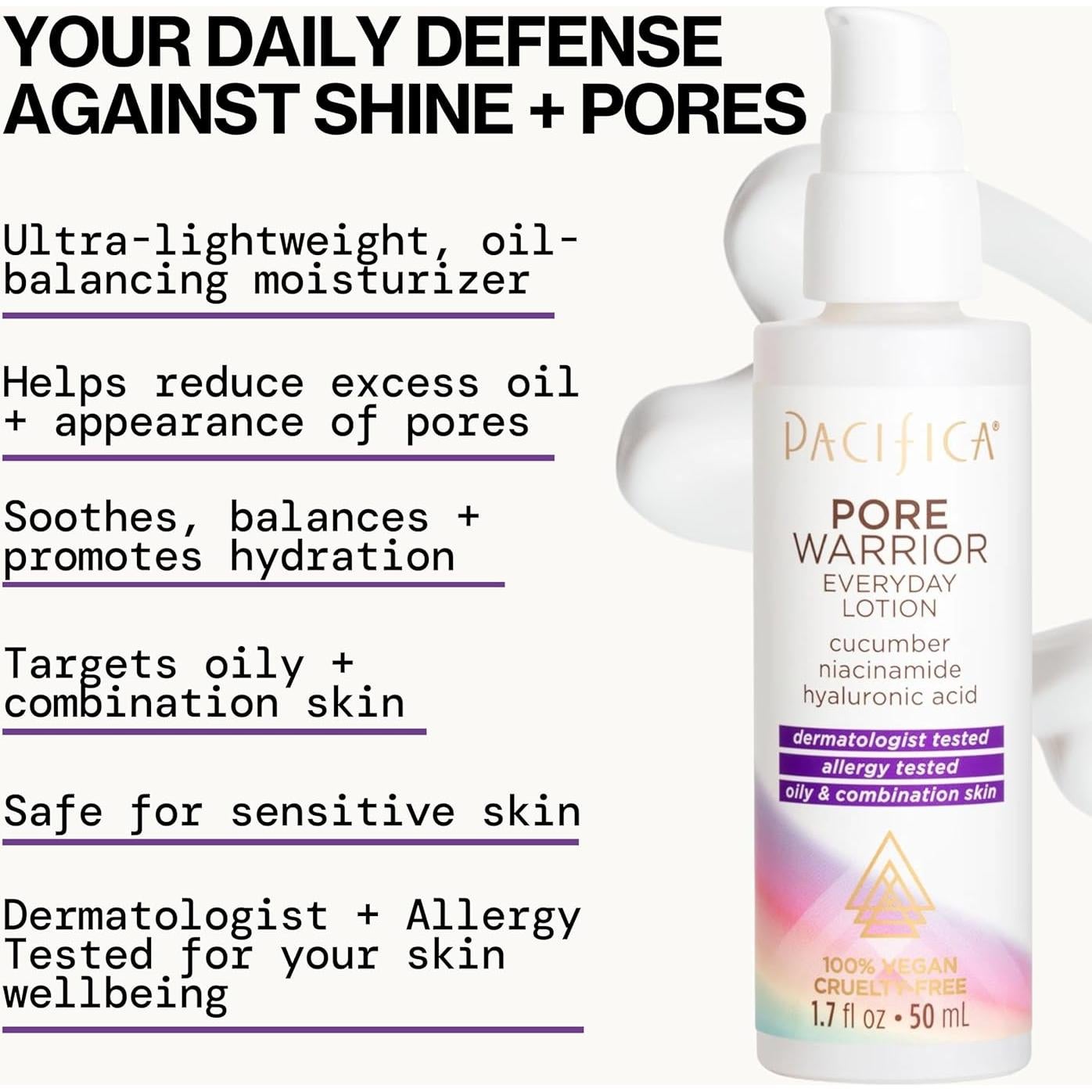 Loción Facial Diaria Pacifica Pore Warrior 48.2ml - Niacinamida