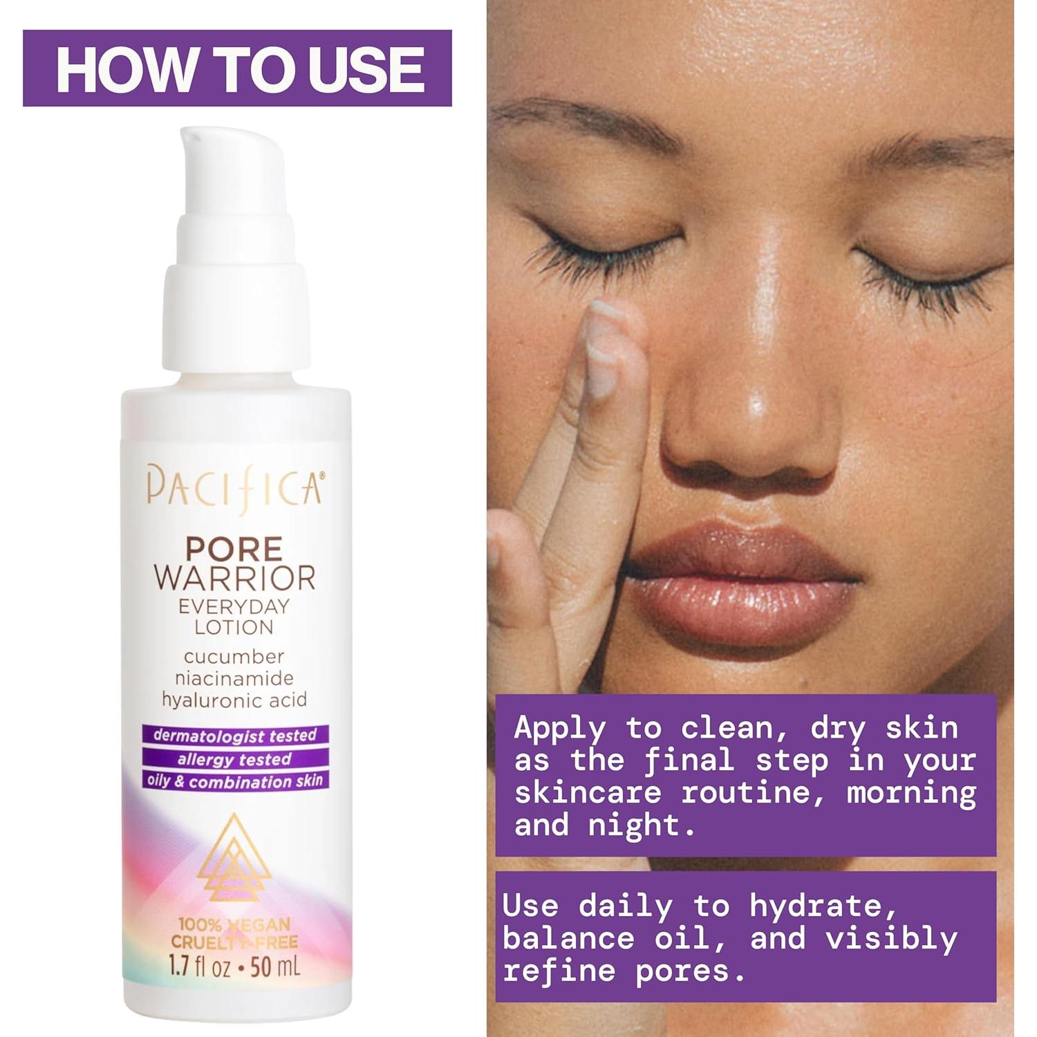 Loción Facial Diaria Pacifica Pore Warrior 48.2ml - Niacinamida