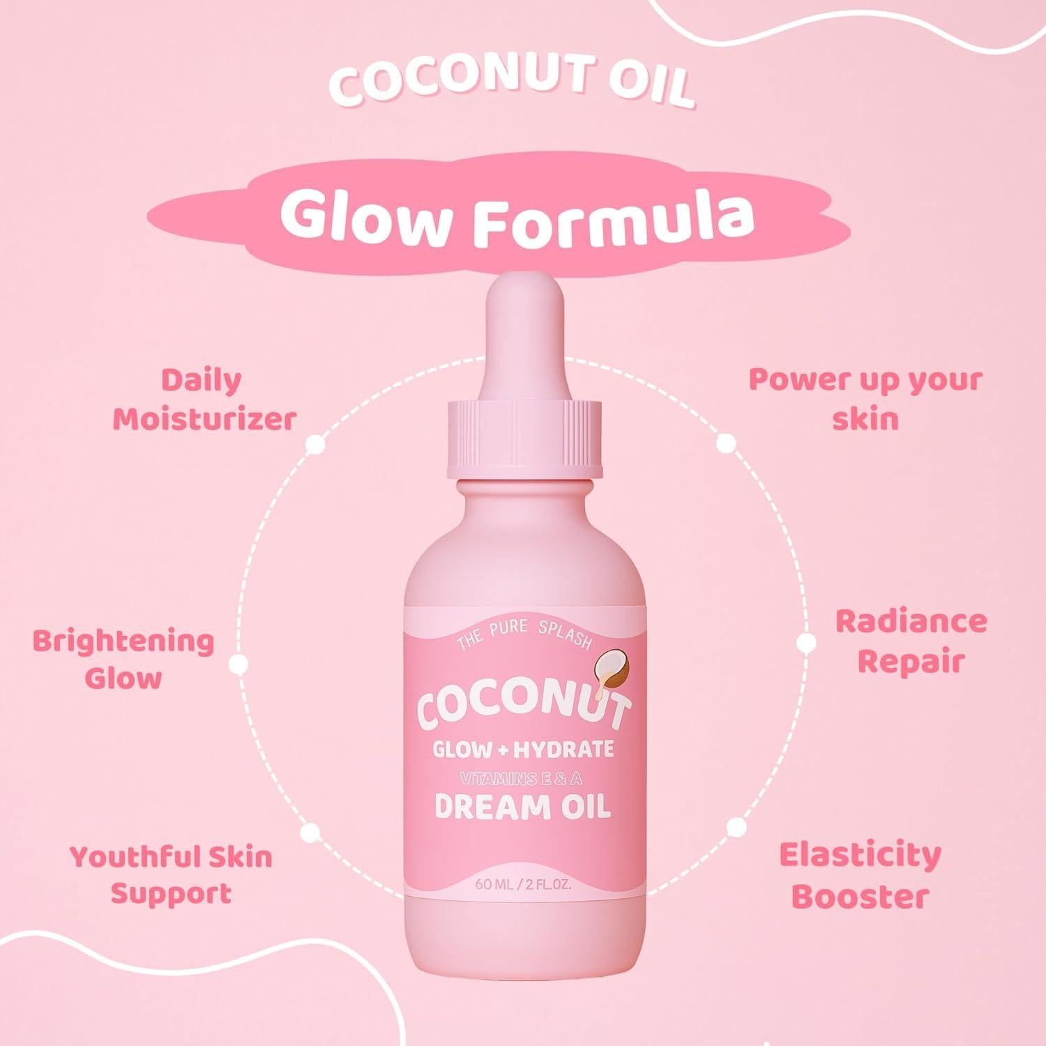 Aceite Hidratante de Coco The Pure Splash 59 ml - Brillo y Suavidad