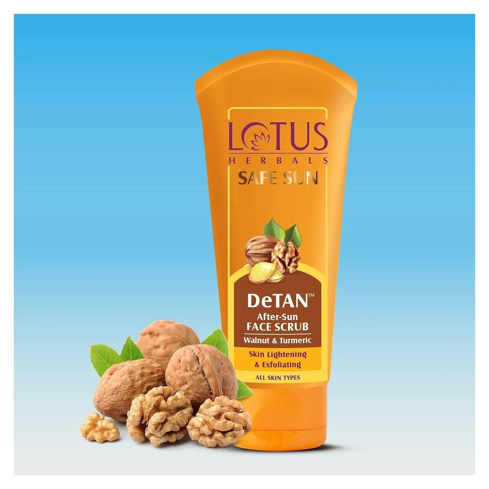 Exfoliante Facial DeTAN Herbal Lotus 100g - Nuez y Cúrcuma