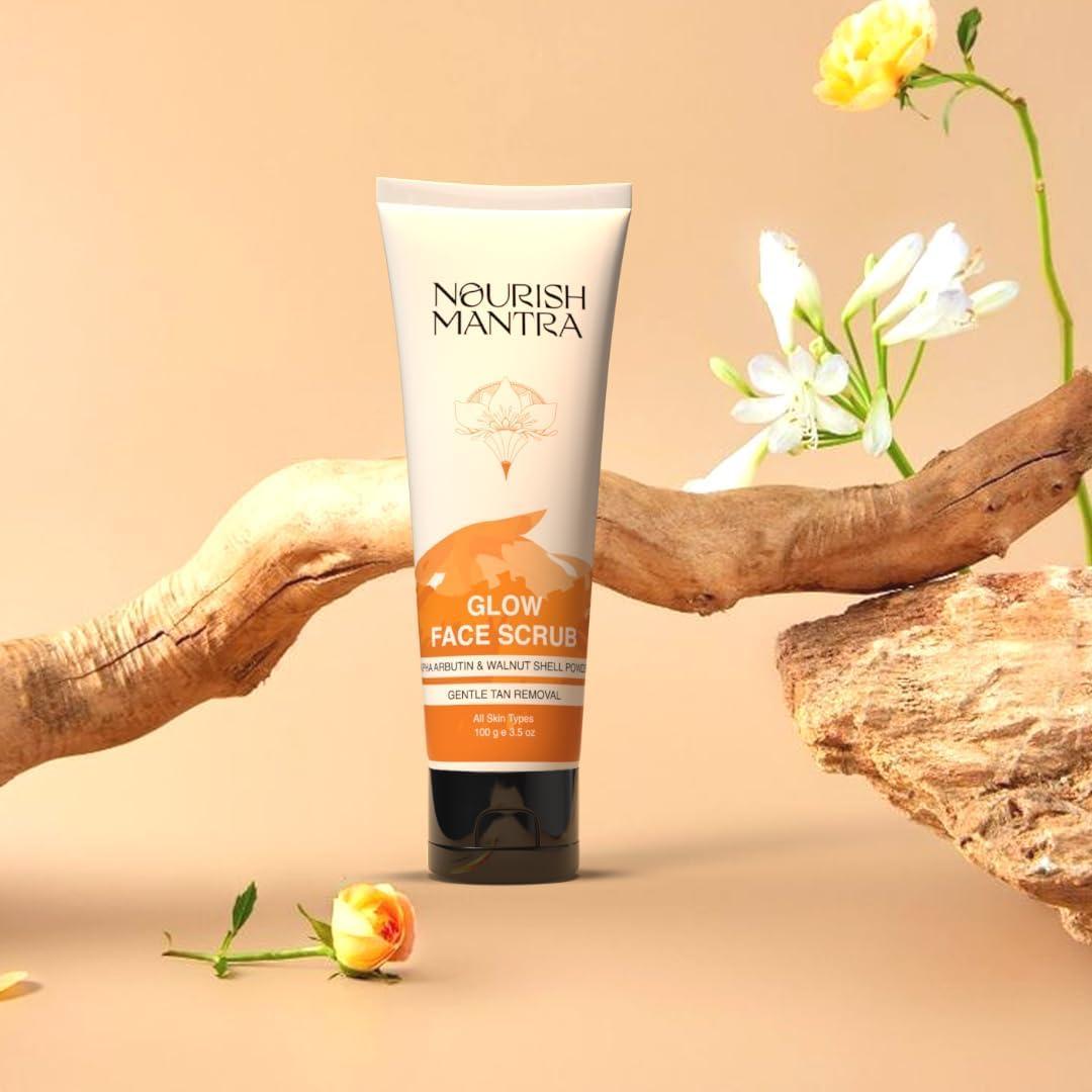 Exfoliante Facial Nourish Mantra Glow 100 ml | Elimina Bronceado y Mejora Tono de Piel