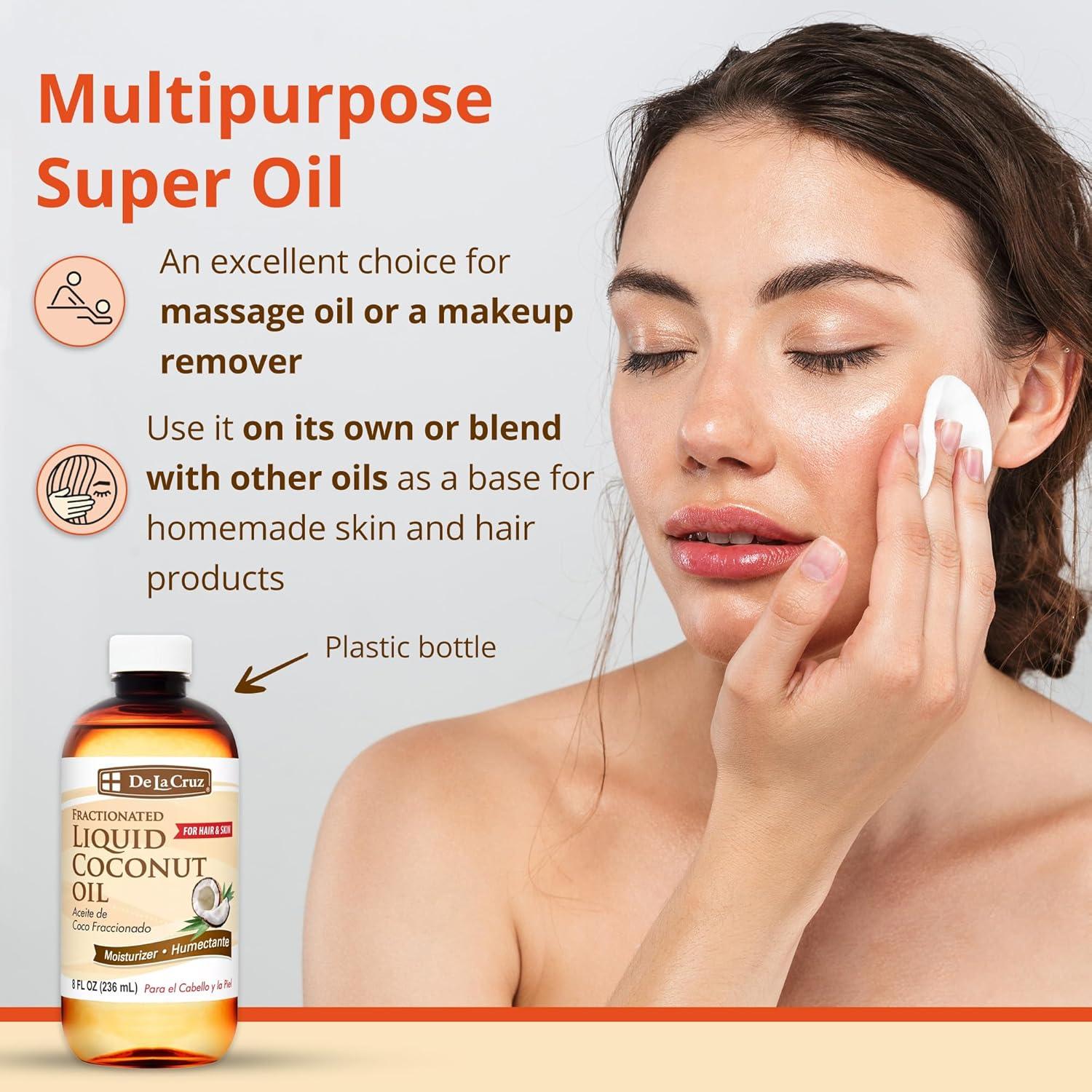 Aceite de Coco Líquido Fraccionado De La Cruz 236.6 ML