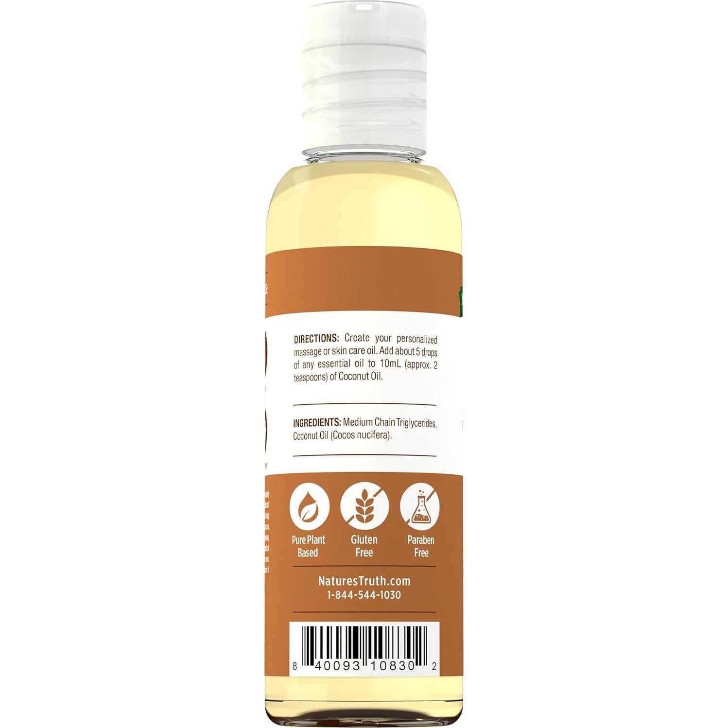 Aceite de Coco Nature's Truth 118.3 ml Sin Fragancia