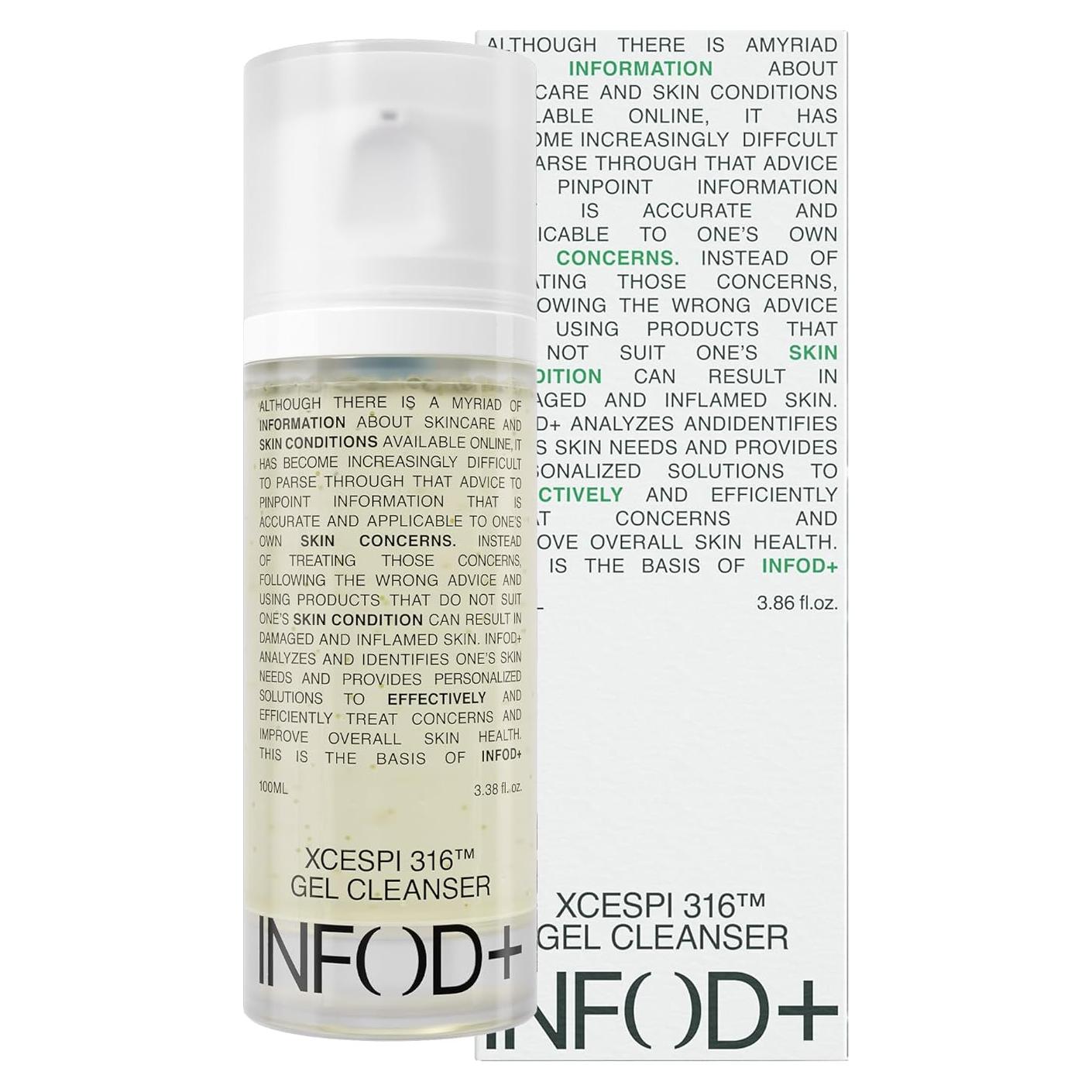 Gel Limpiador Facial Espumoso INFODPLUS XCESPI316 - Exosoma y Nuez