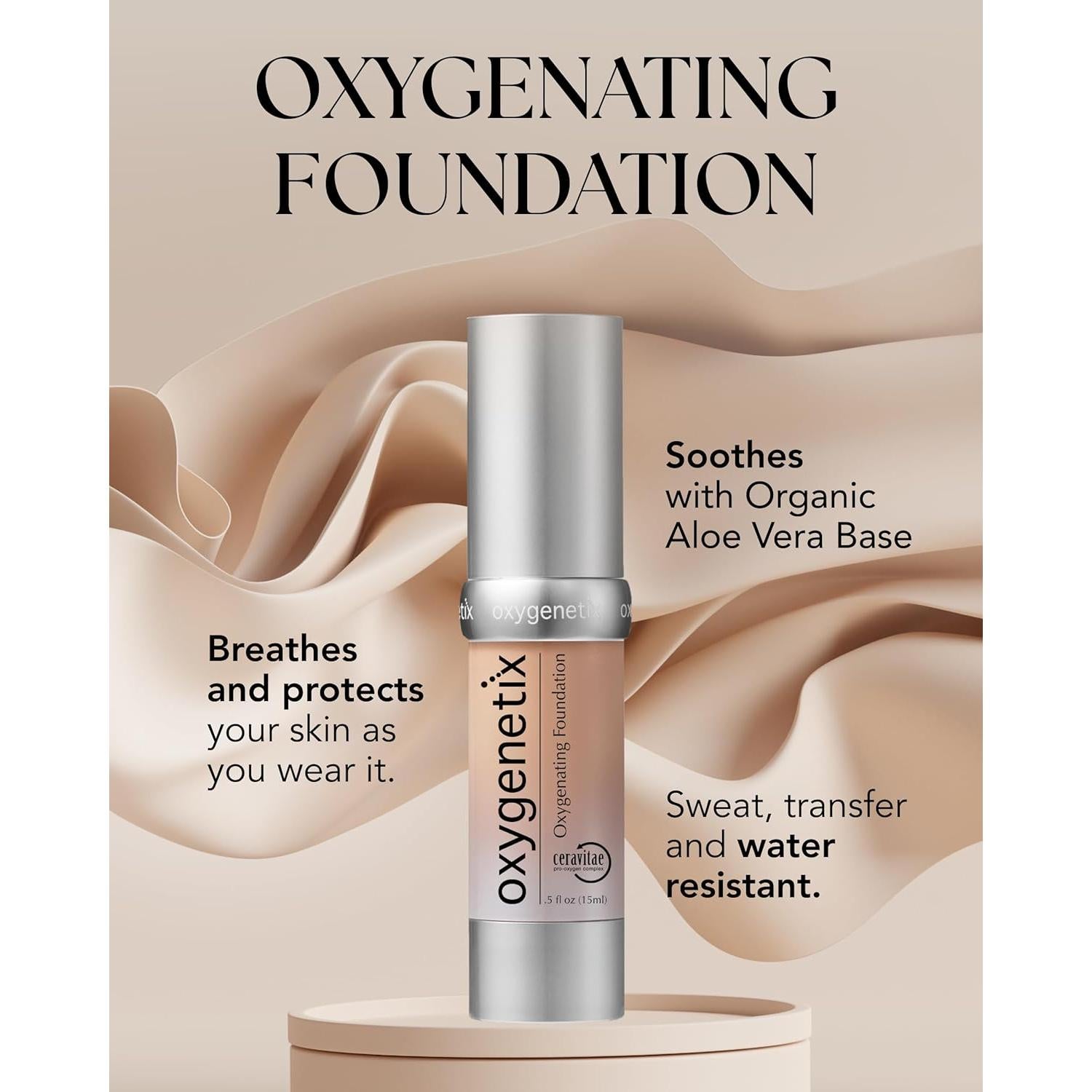 Base Oxigenante Oxygenetix 42g | Maquillaje Transpirable para Piel Sensible