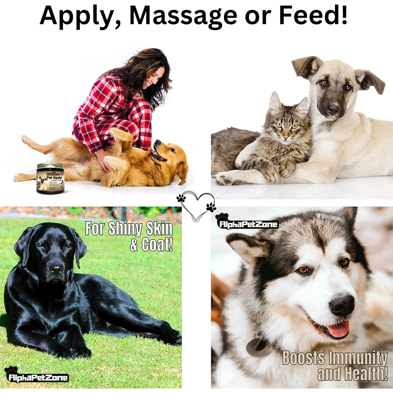 Aceite de Coco Orgánico Alpha Pet Zone 473 ml - Piel y Pelaje