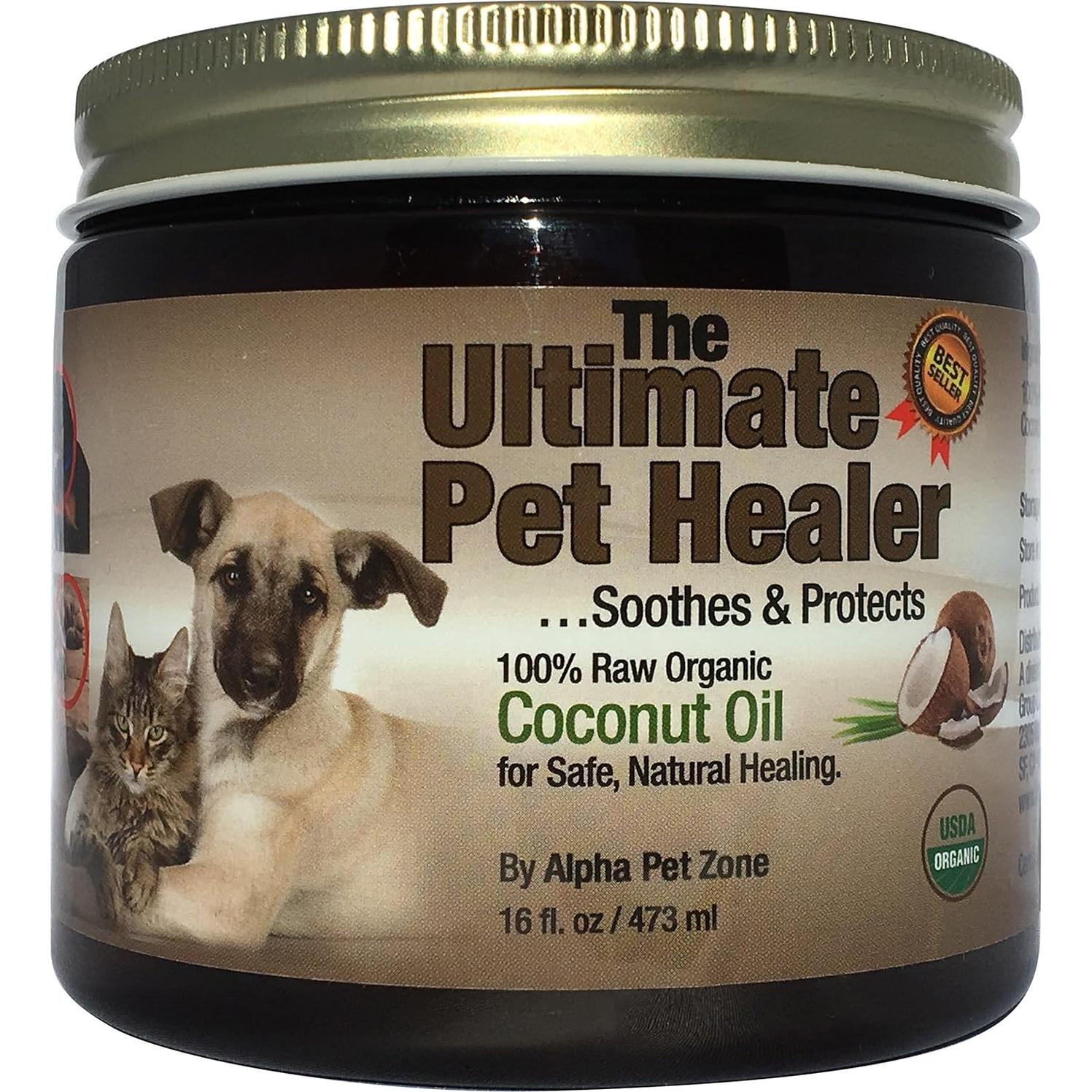 Aceite de Coco Orgánico Alpha Pet Zone 473 ml - Piel y Pelaje