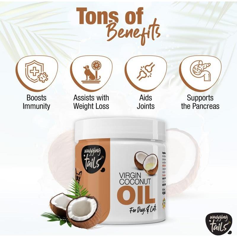 Aceite de Coco Virgen Wagging Tails 400ml para Mascotas