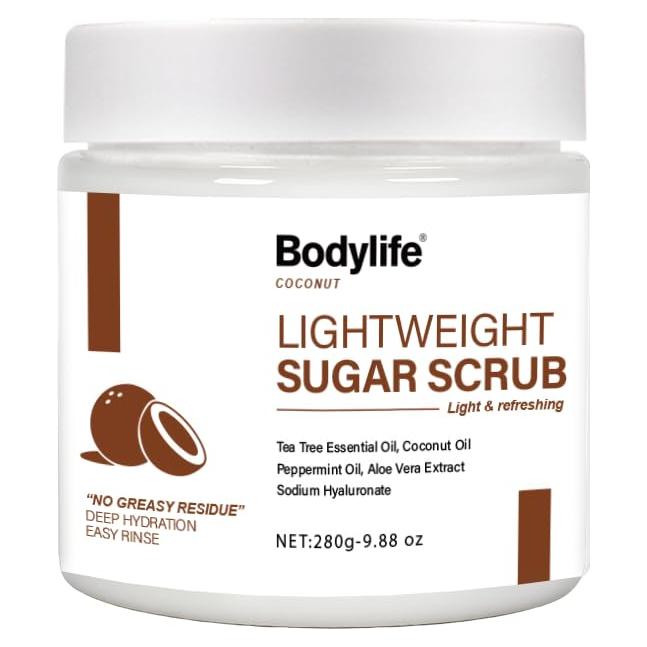 Exfoliante Corporal de Coco BodyLife 279.9 g - Hidratante y Nutritivo