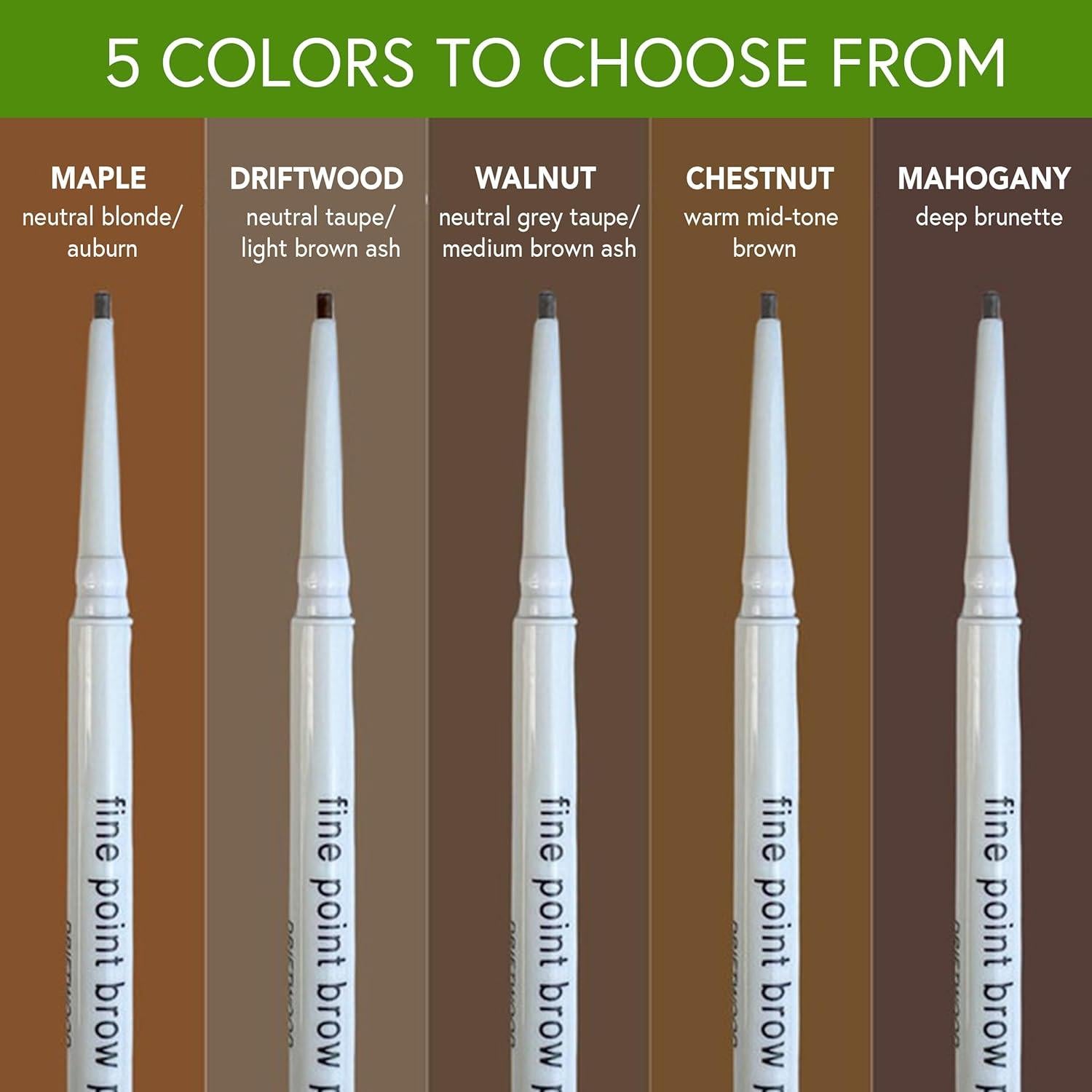 Lápiz de Cejas Honeybee Gardens Nogal 1.7mm Vegano Larga Duración