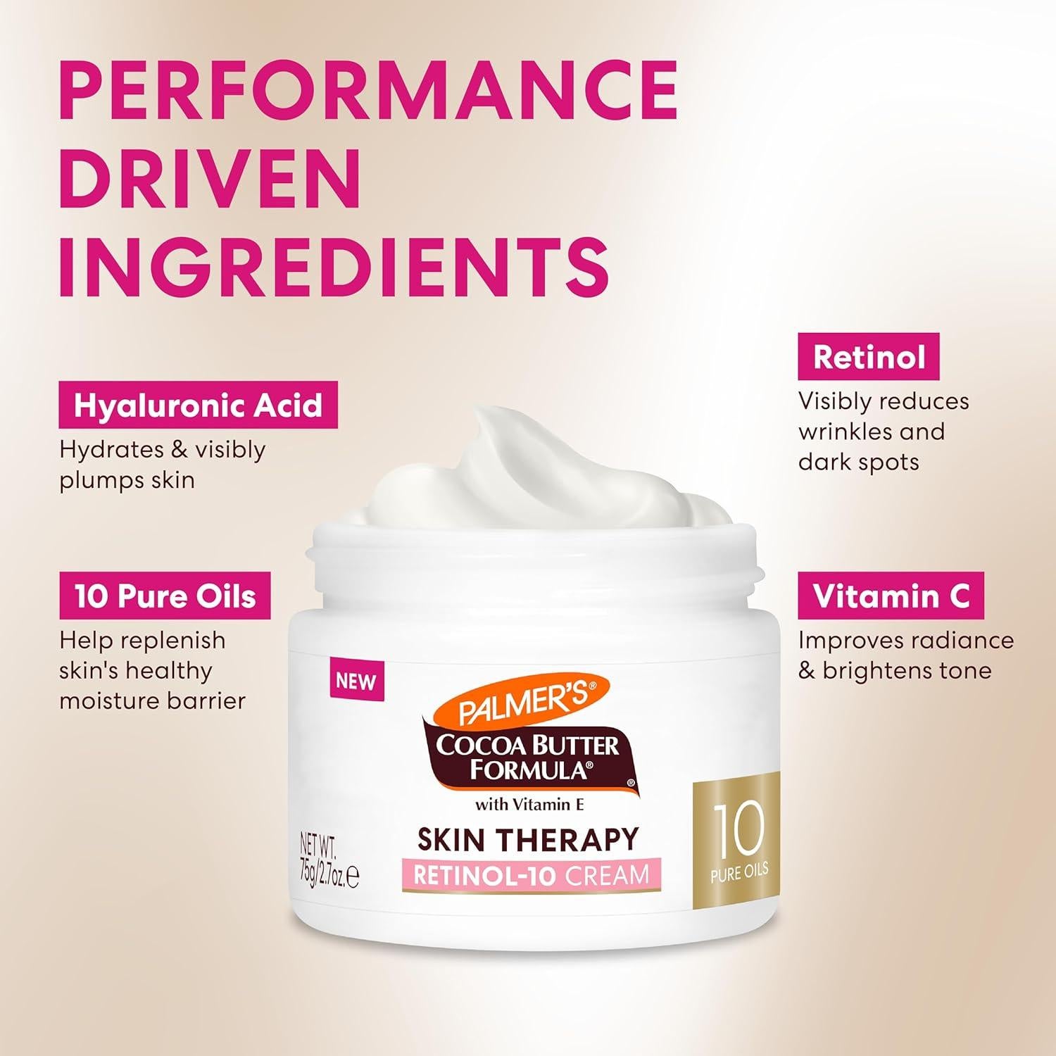 Crema Facial Palmer's Retinol-10 76.5 g Hidratante 48h